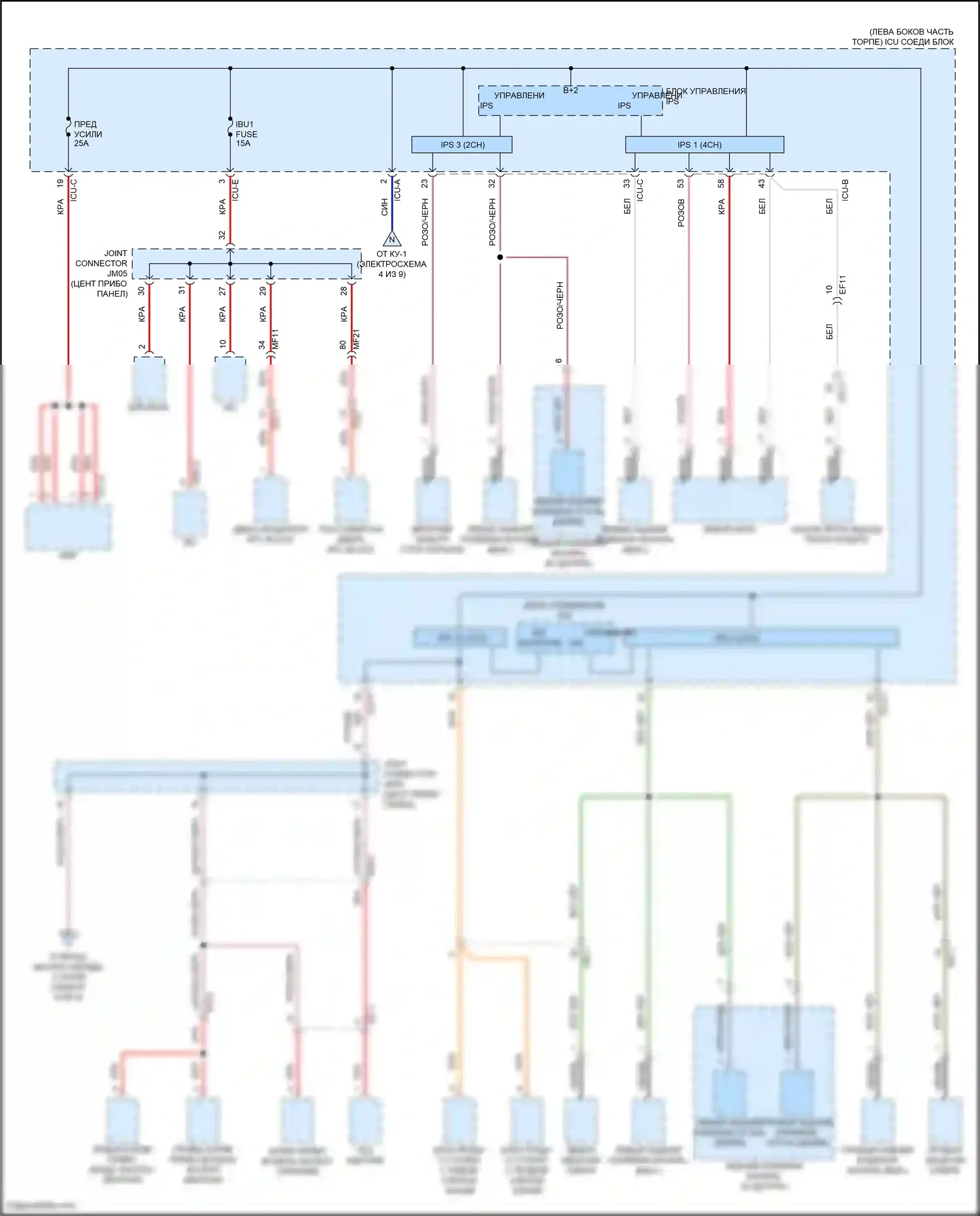 Sonata Hyundai VIII (2019-2023): Электросхема блока предохранителей реле, гибридного (9 из 9) 
