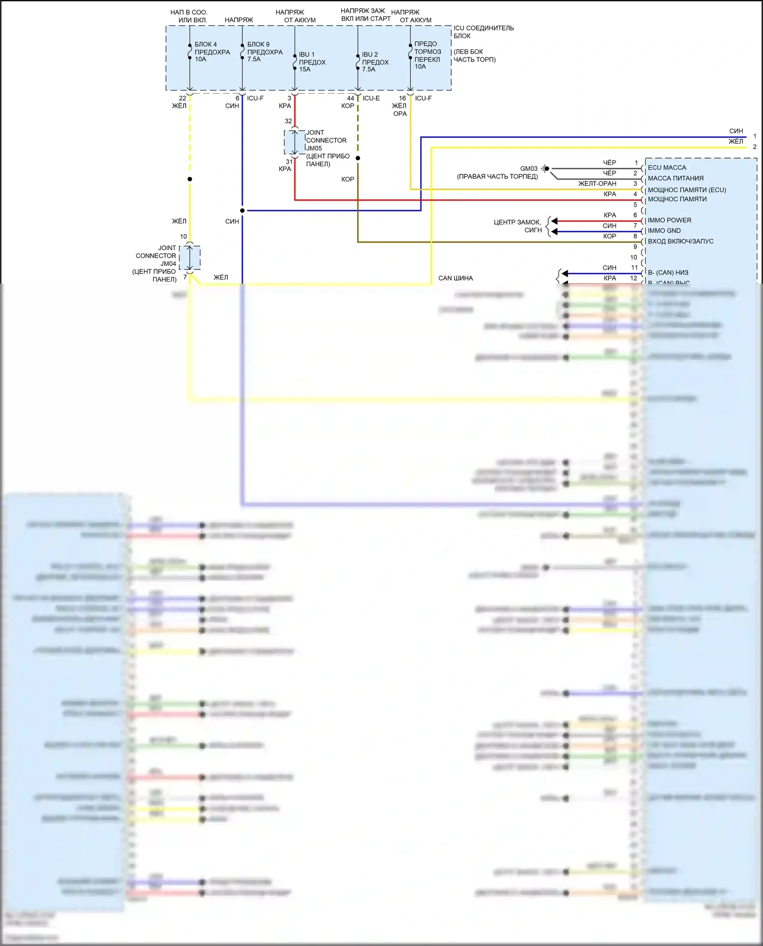 Sonata Hyundai VIII (2019-2023): Электросхема блока управления кузовом, гибрид (1 из 2) 