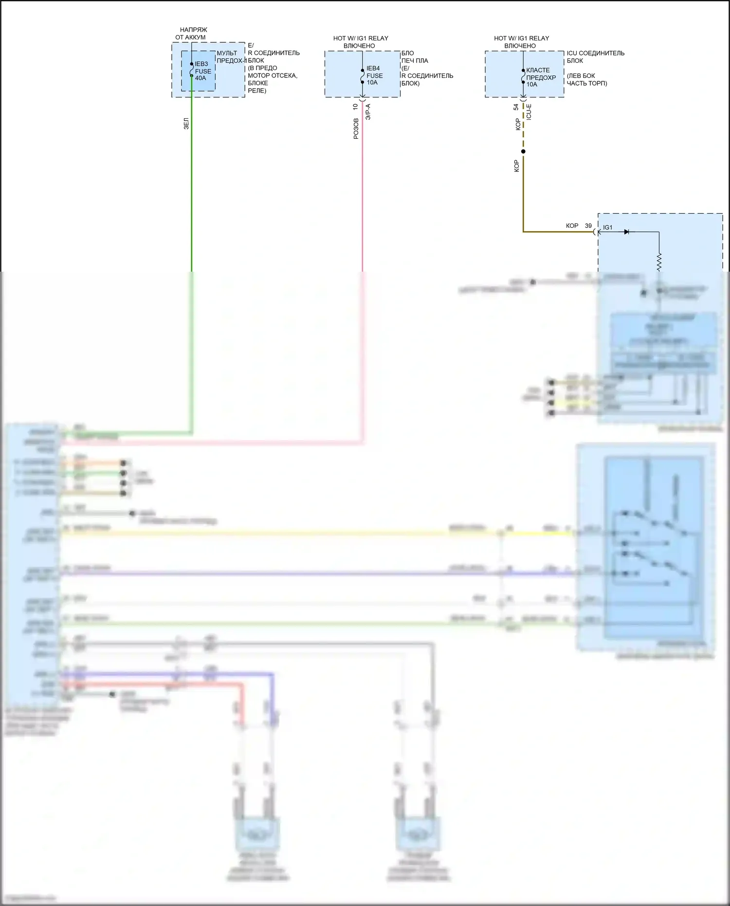 Sonata Hyundai VIII (2019-2023): Электрическая электросхема ручника, гибрид 