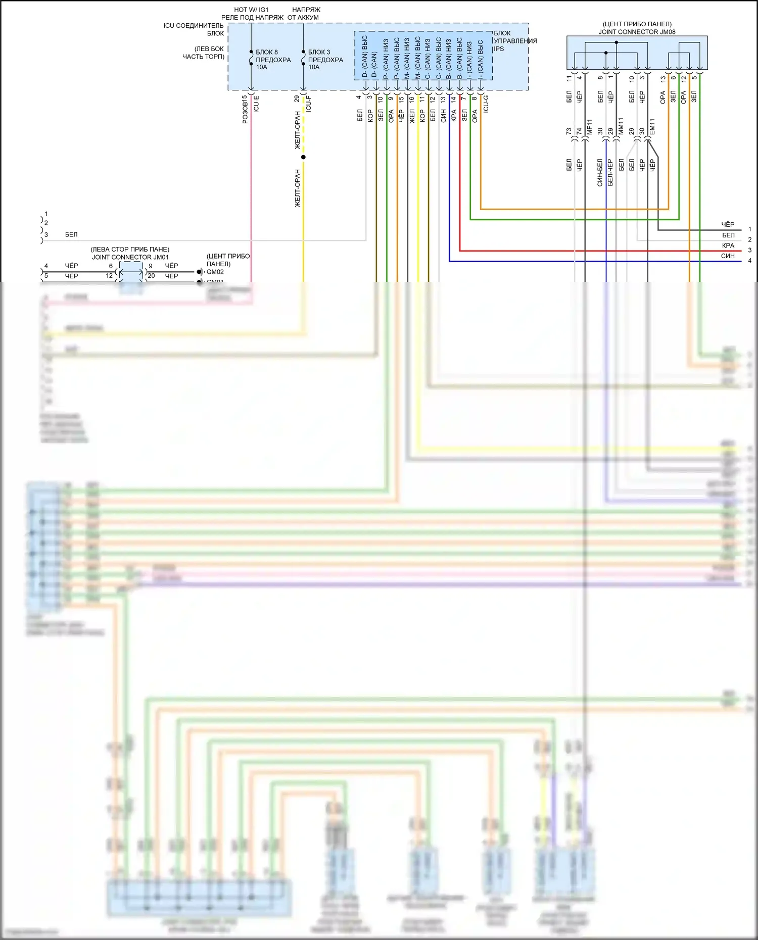 Sonata Hyundai VIII (2019-2023): Can шина электросхема, гибридная (1 из 4) 