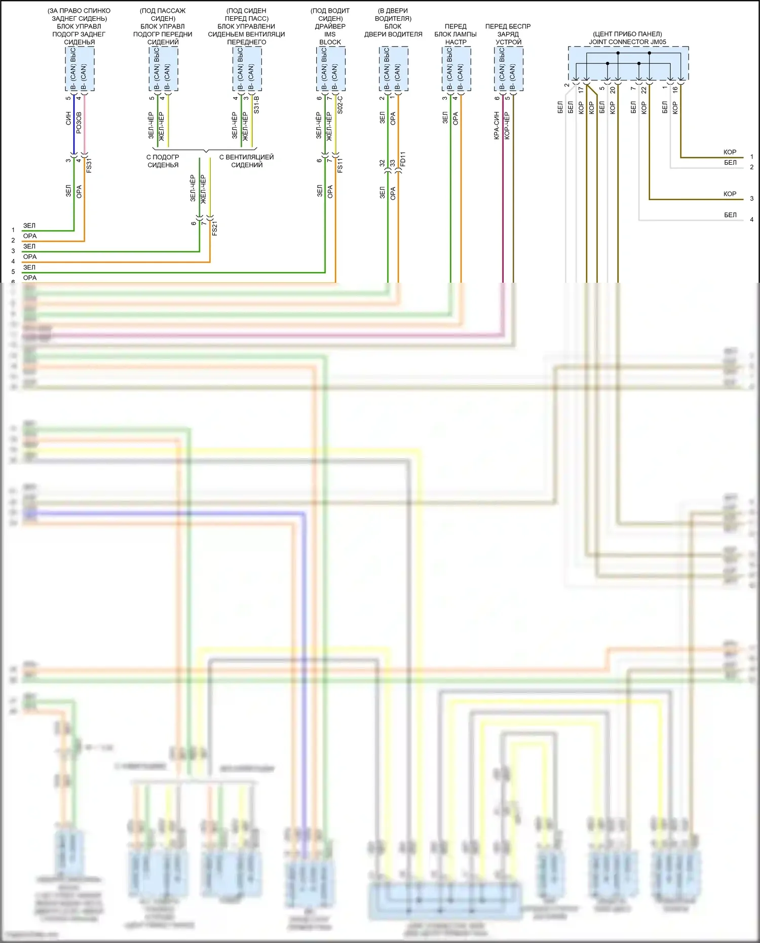 Sonata Hyundai VIII (2019-2023): Can шина электросхема, за исключением гибридной (3 из 4) 