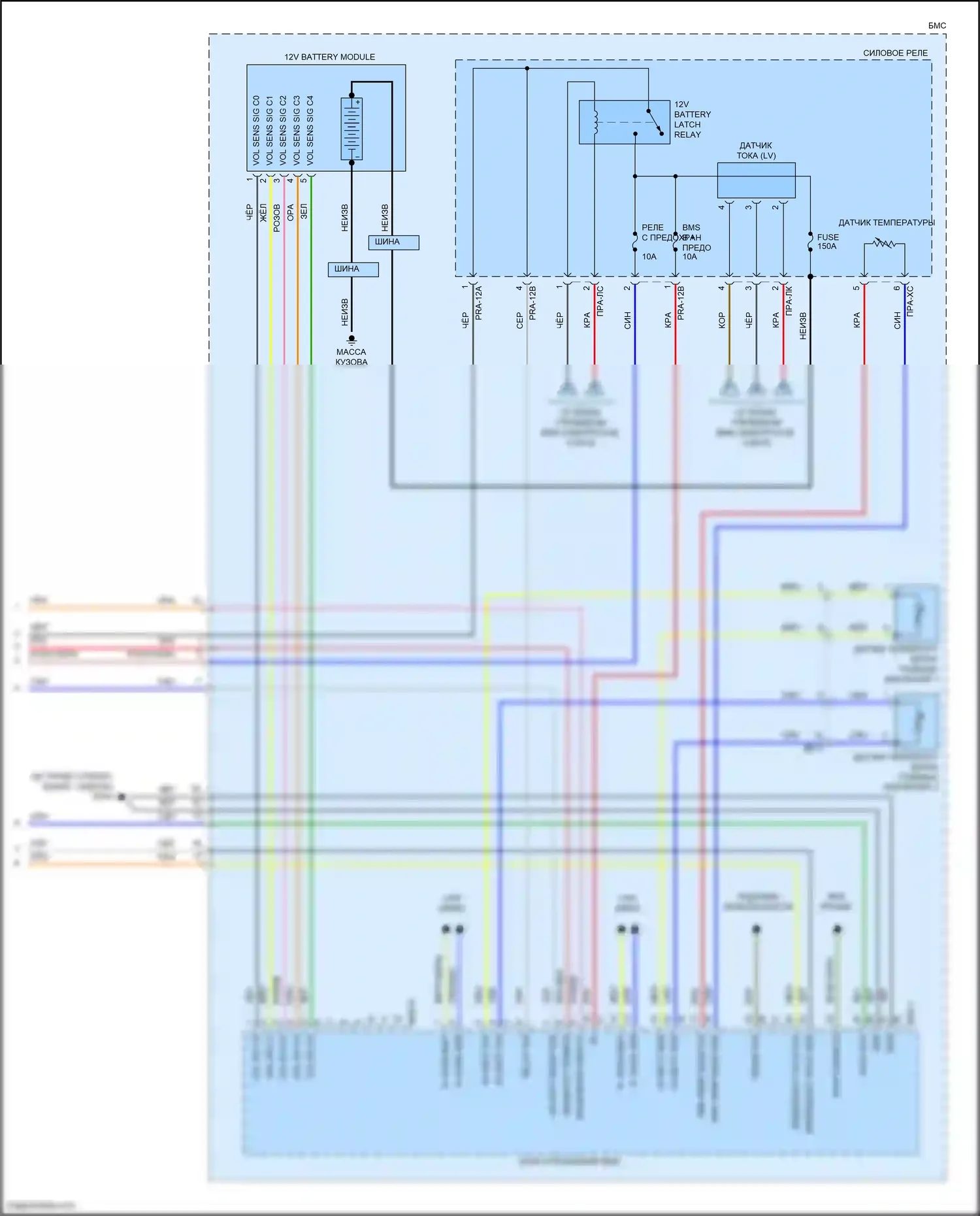 Sonata Hyundai VIII (2019-2023): Электросхема двигатель 2.0л гибрид, электросхема управления гибридом (6 из 8) 