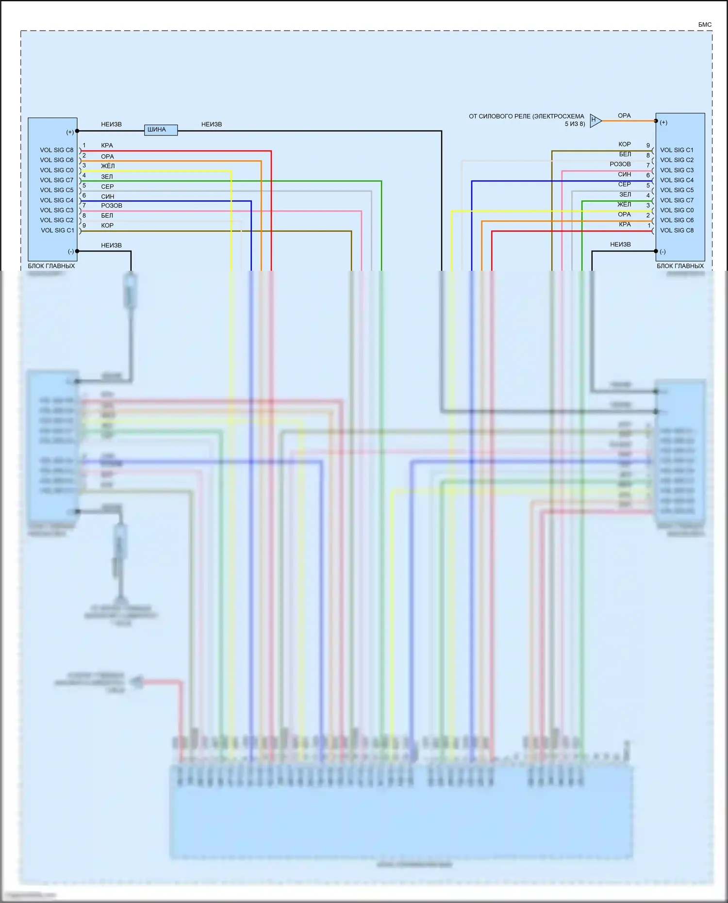 Sonata Hyundai VIII (2019-2023): Электросхема двигатель 2.0л гибрид, электросхема управления гибридом (8 из 8) 