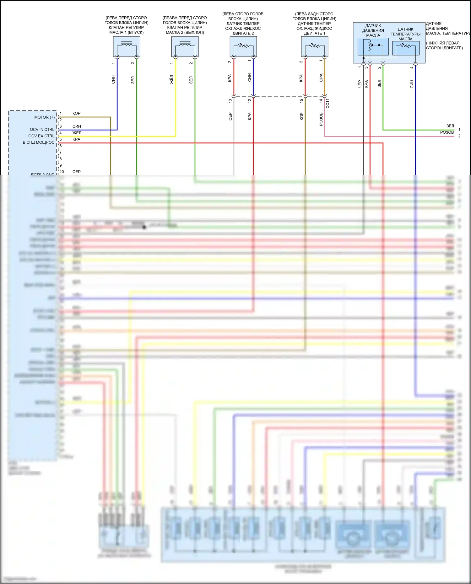 Sonata Hyundai VIII (2019-2023): Электросхема двигатель 2.0л гибрид, mfi электросхема управления (1 из 6) 