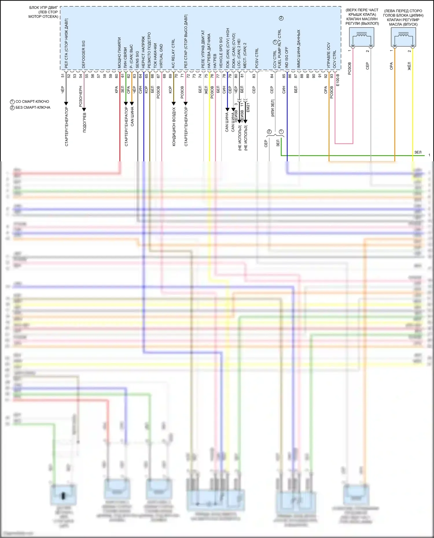 Sonata Hyundai VIII (2019-2023): Электросхема двигателя 1,6л турбо (4 из 7) 