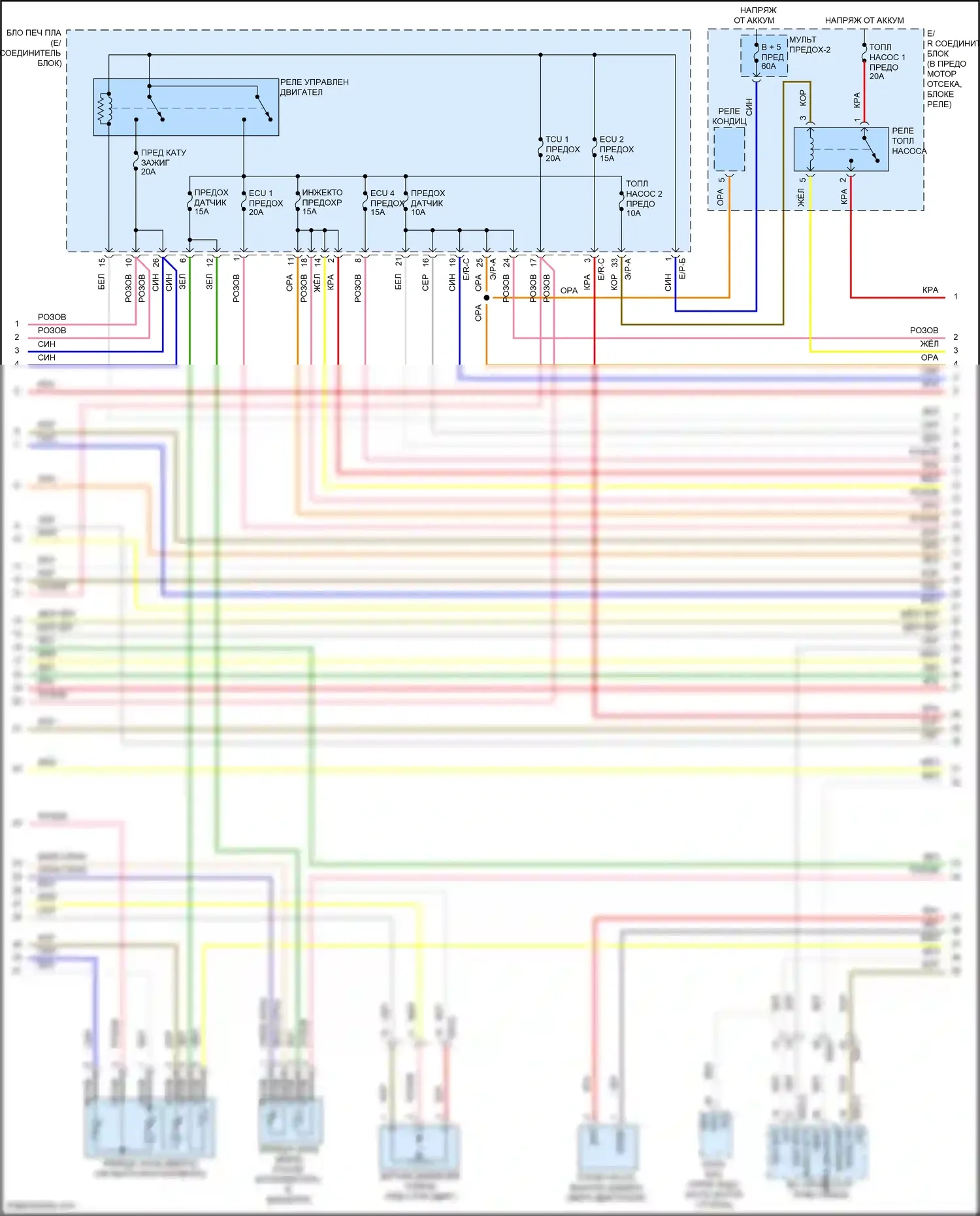 Sonata Hyundai VIII (2019-2023): Электросхема двигателя 2.5l (5 из 8) 