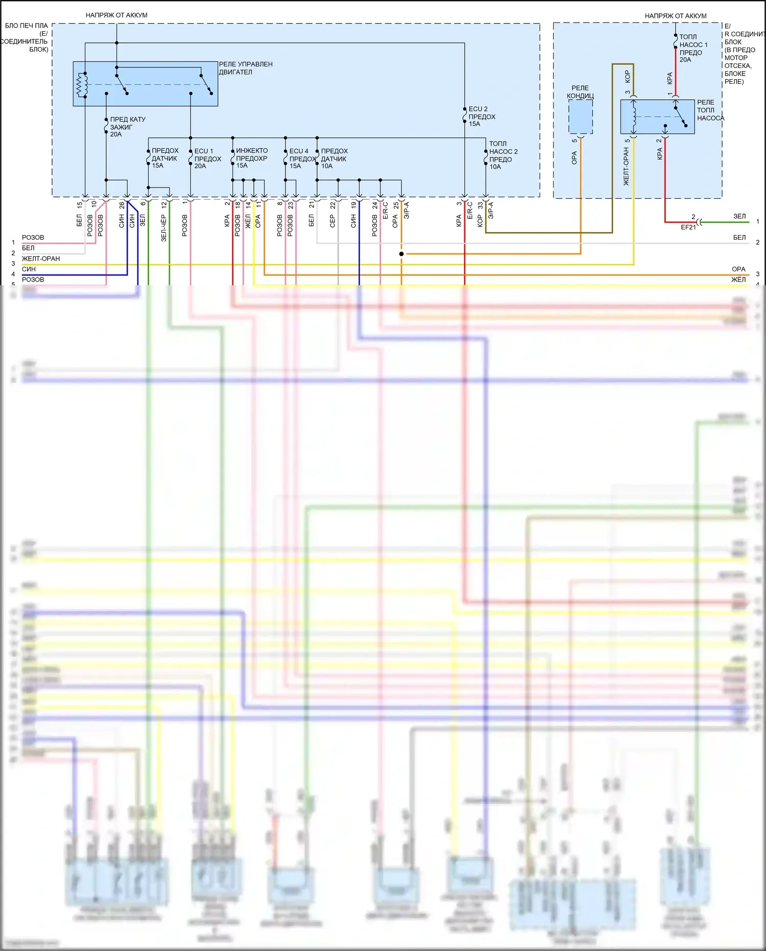 Sonata Hyundai VIII (2019-2023): Электросхема двигателя 2.5л турбо (4 из 7) 