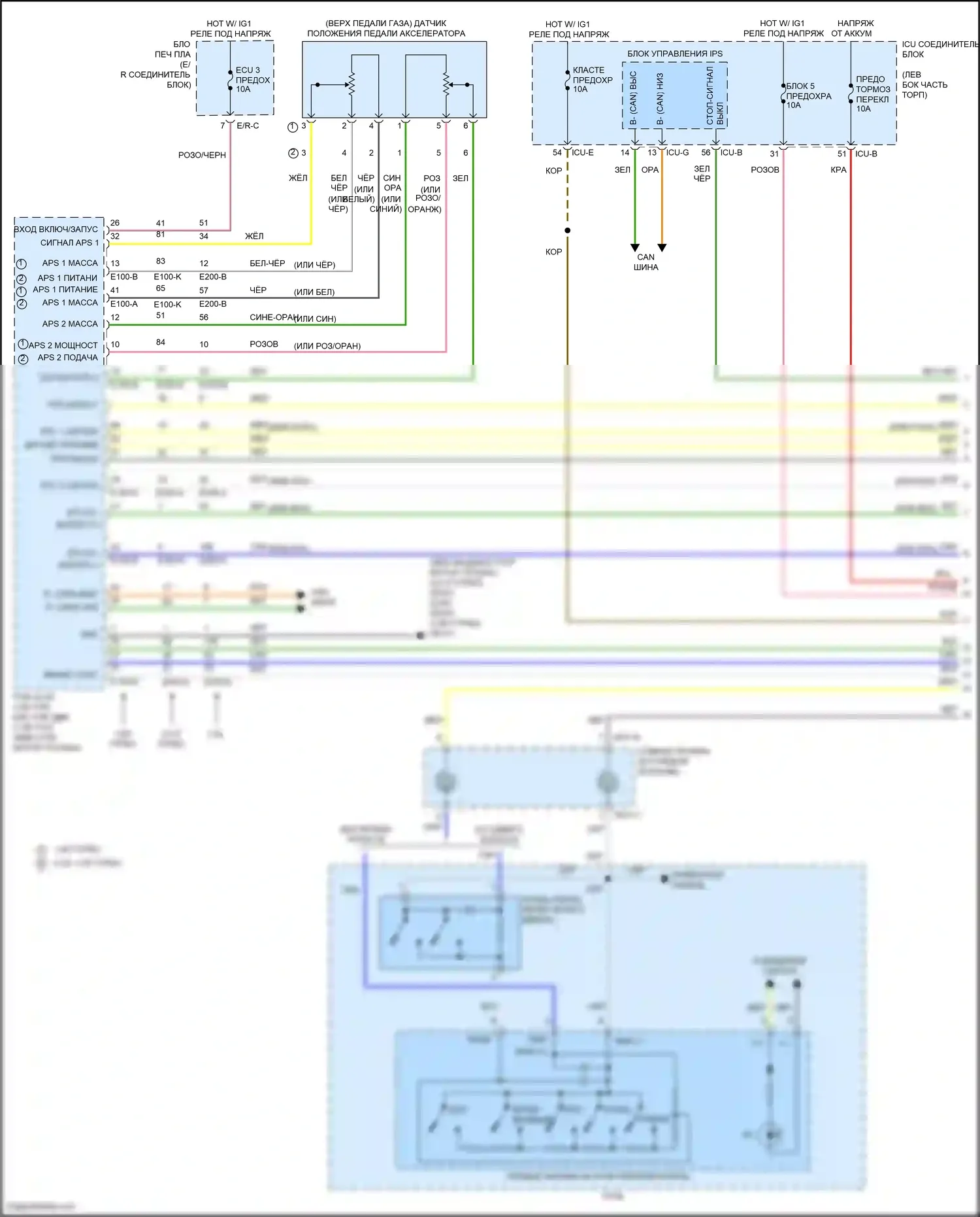 Sonata Hyundai VIII (2019-2023): Электросхема круиз-контроля, кроме гибридного (1 из 3) 