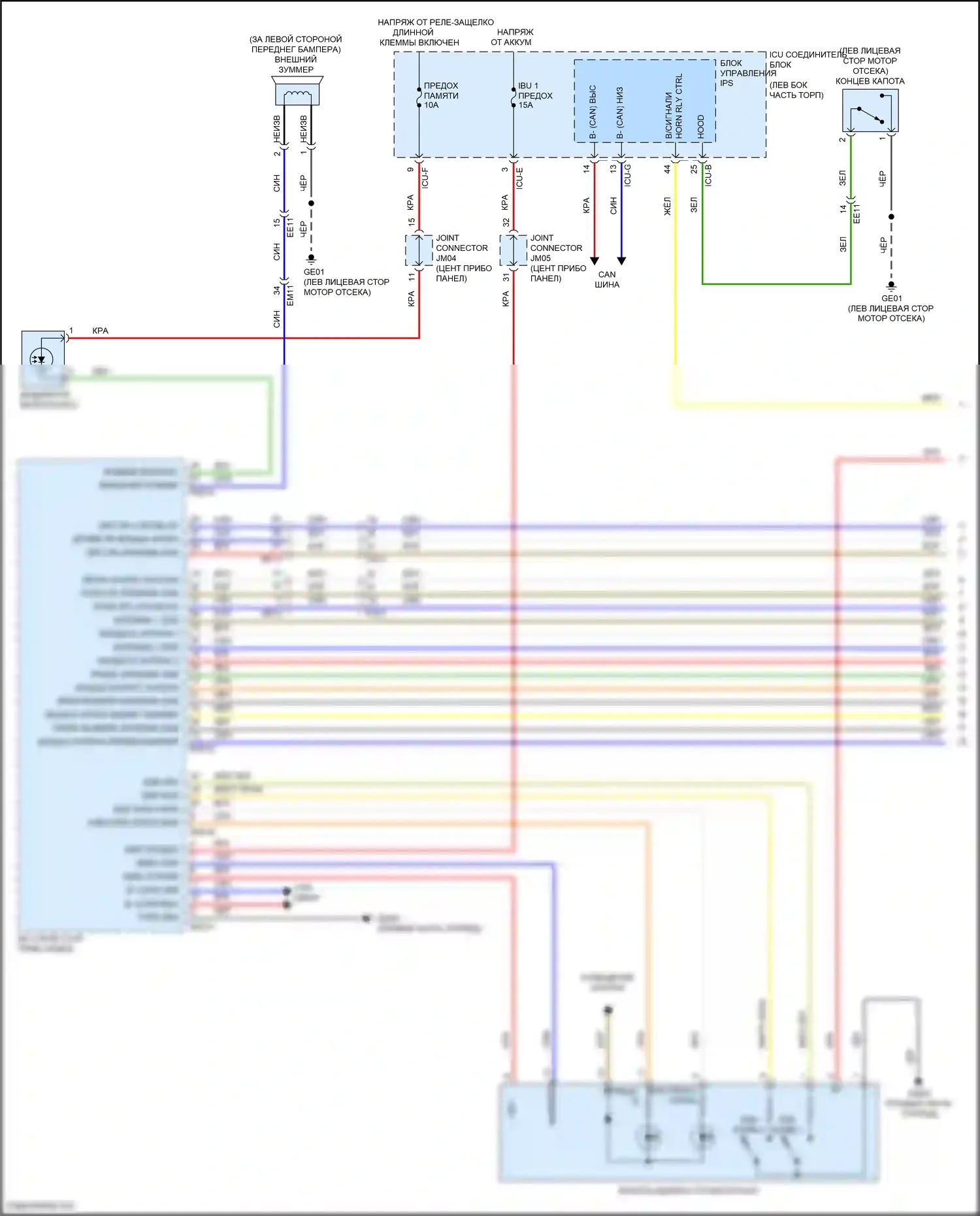 Sonata Hyundai VIII (2019-2023): Сигнализации электросхема, гибрид без nfc (1 из 4) 