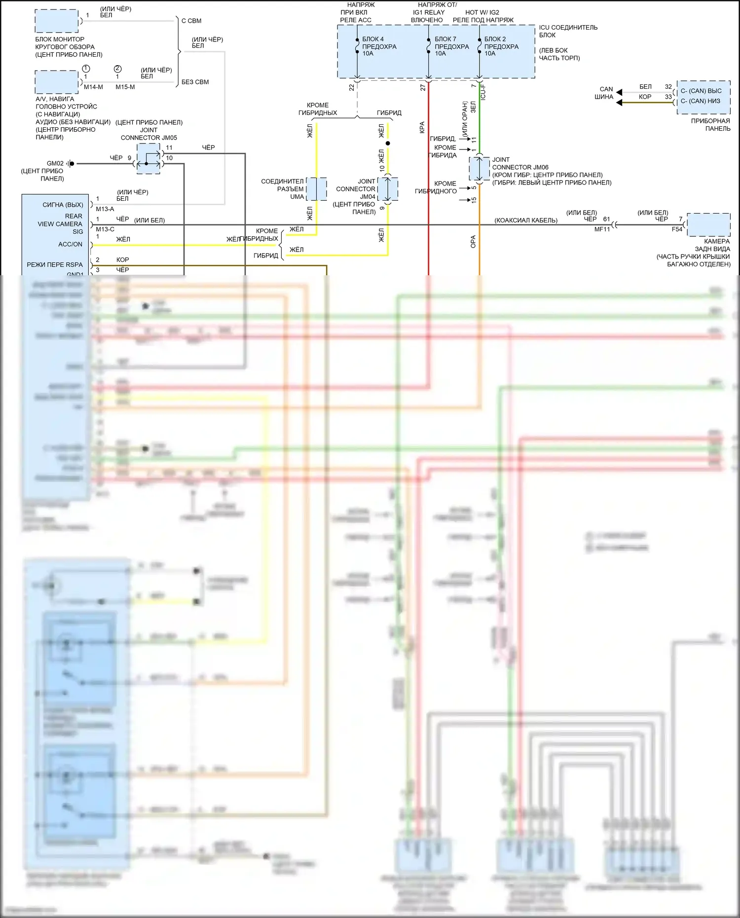 Sonata Hyundai VIII (2019-2023): Дистанционная смарт-парковка помощь электросхема, с pca (1 из 2) 