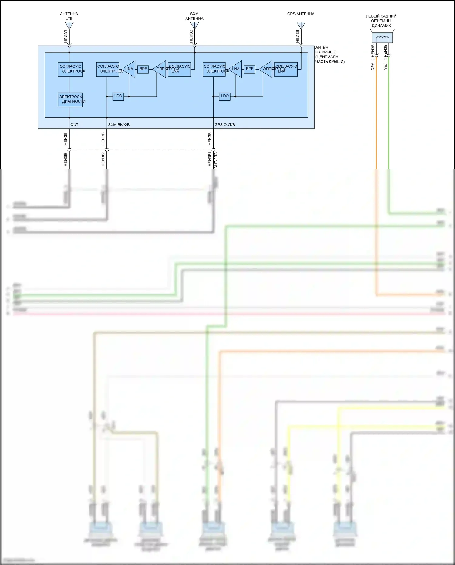 Sonata Hyundai VIII (2019-2023): Электросхема навигации, гибрид с усилителем (4 из 5) 