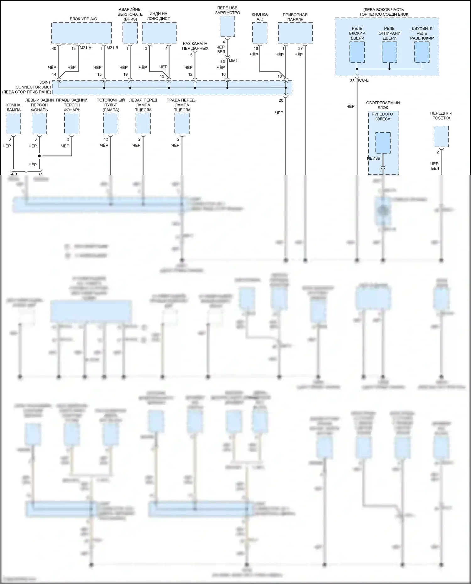 Sonata Hyundai VIII (2019-2023): Электросхема разводки массы, гибридная (1 из 5) 