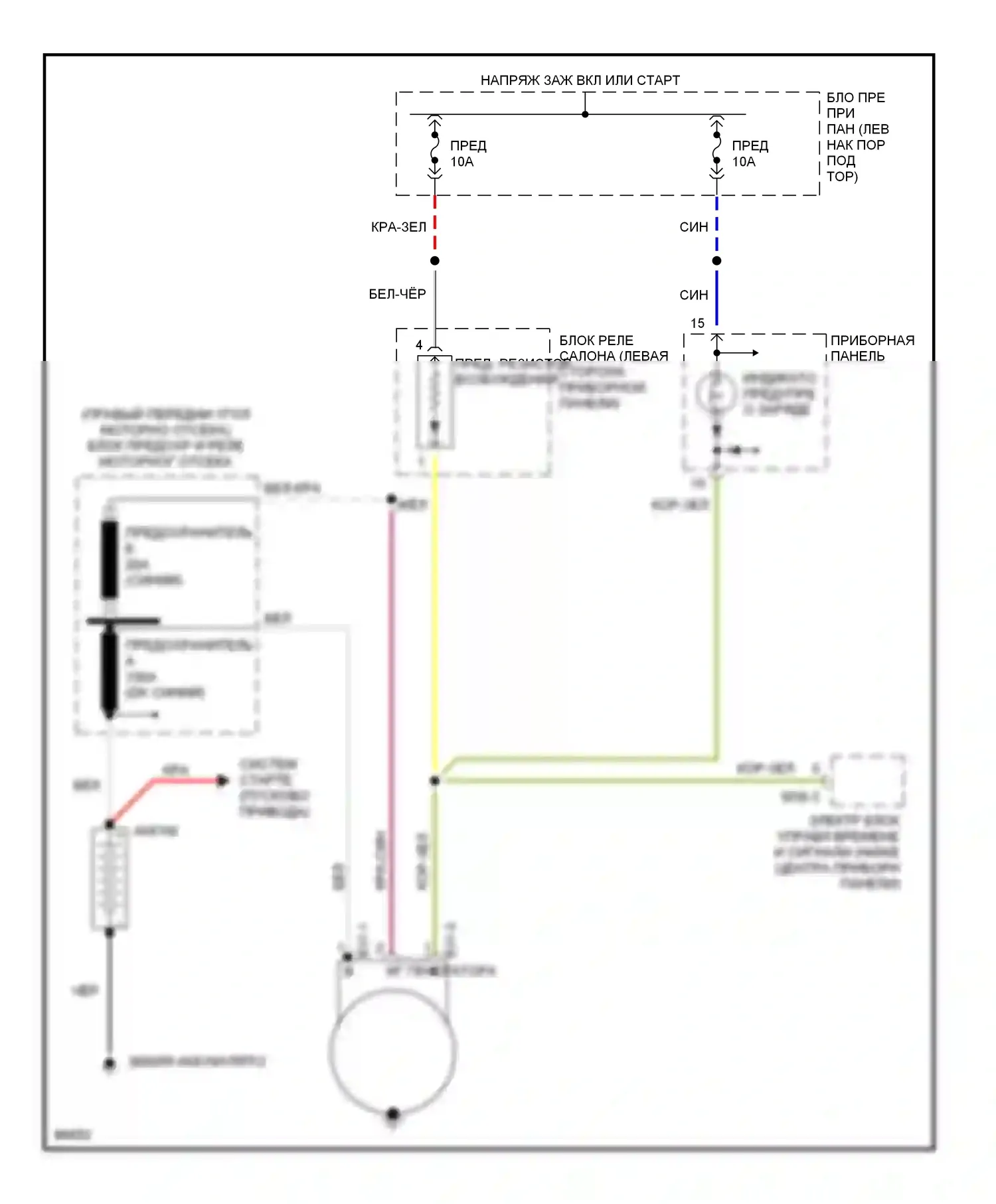 Tiburon Hyundai I (1996-1999): Электросхема генератора 