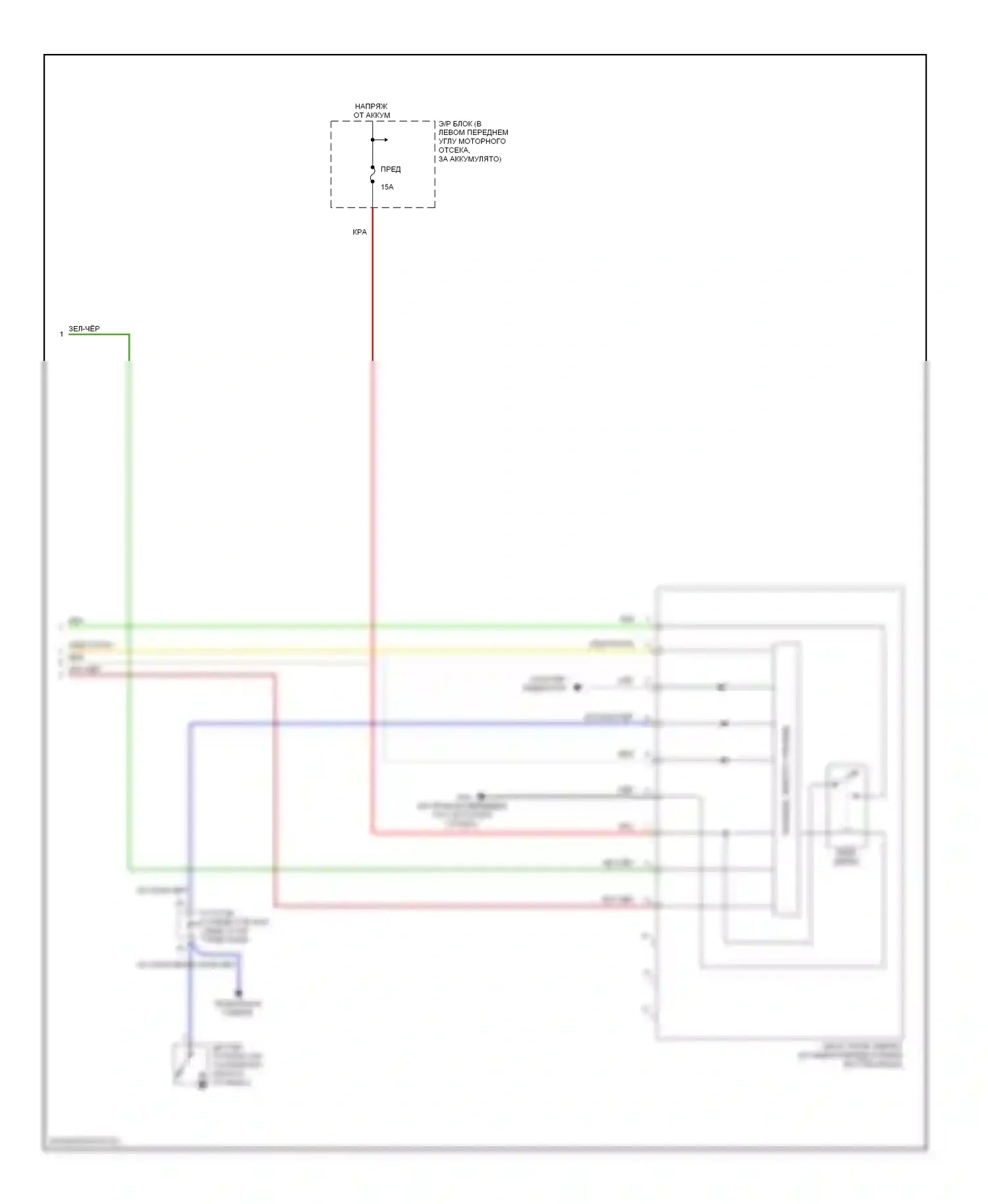 Tiburon Hyundai II рестайлинг (2007-2009): Электросхема фар, с дрелью (2 из 2) 