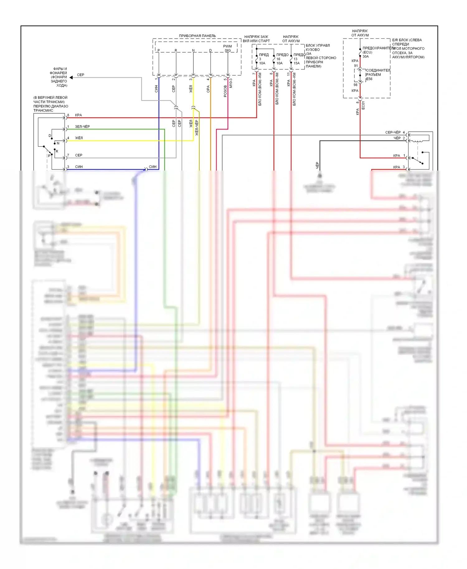 Tiburon Hyundai II (2002-2007): 2.0л, электросхема акпп 