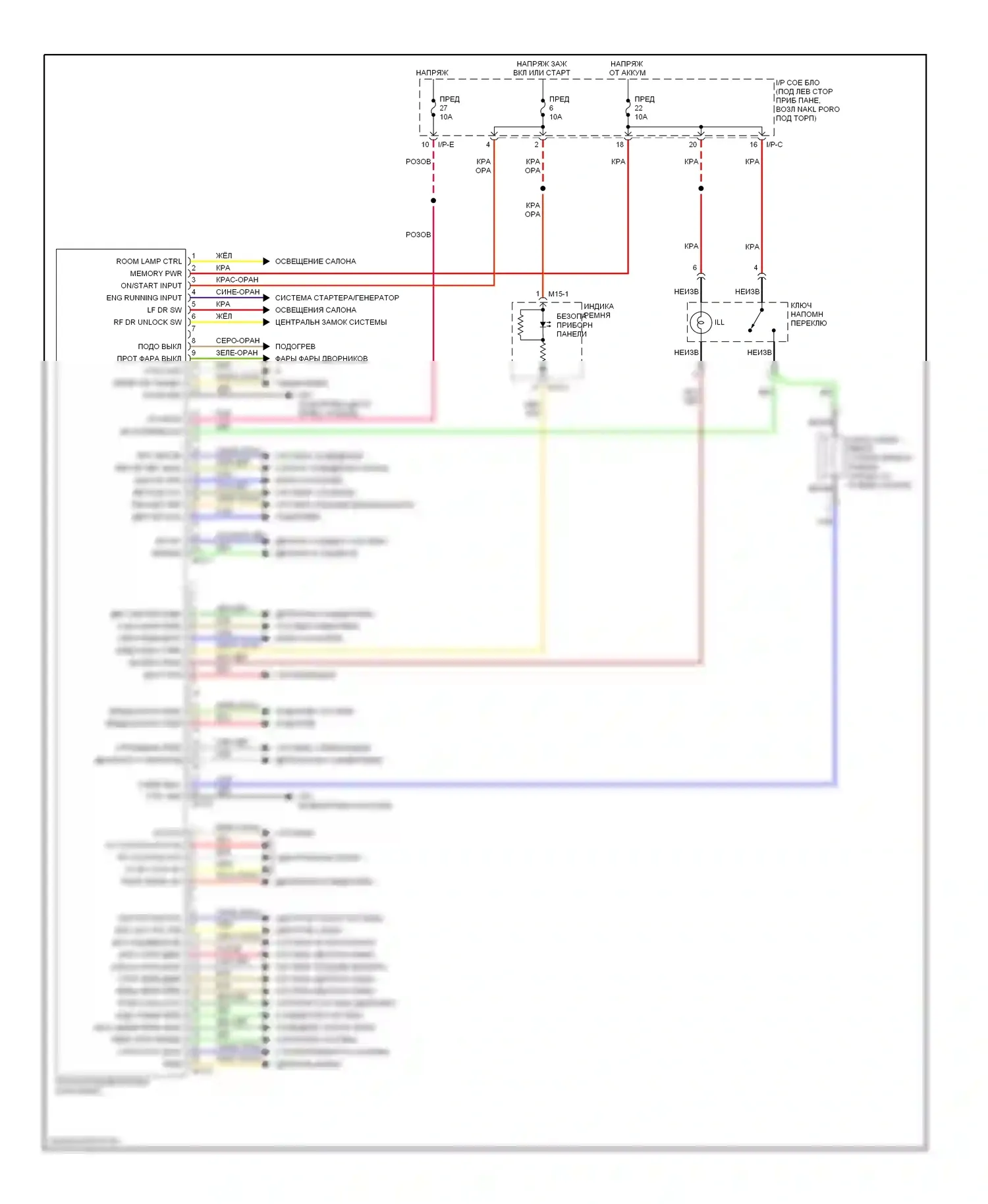 Tucson Hyundai I (2004-2011): Электросхема блоков управления кузовом 