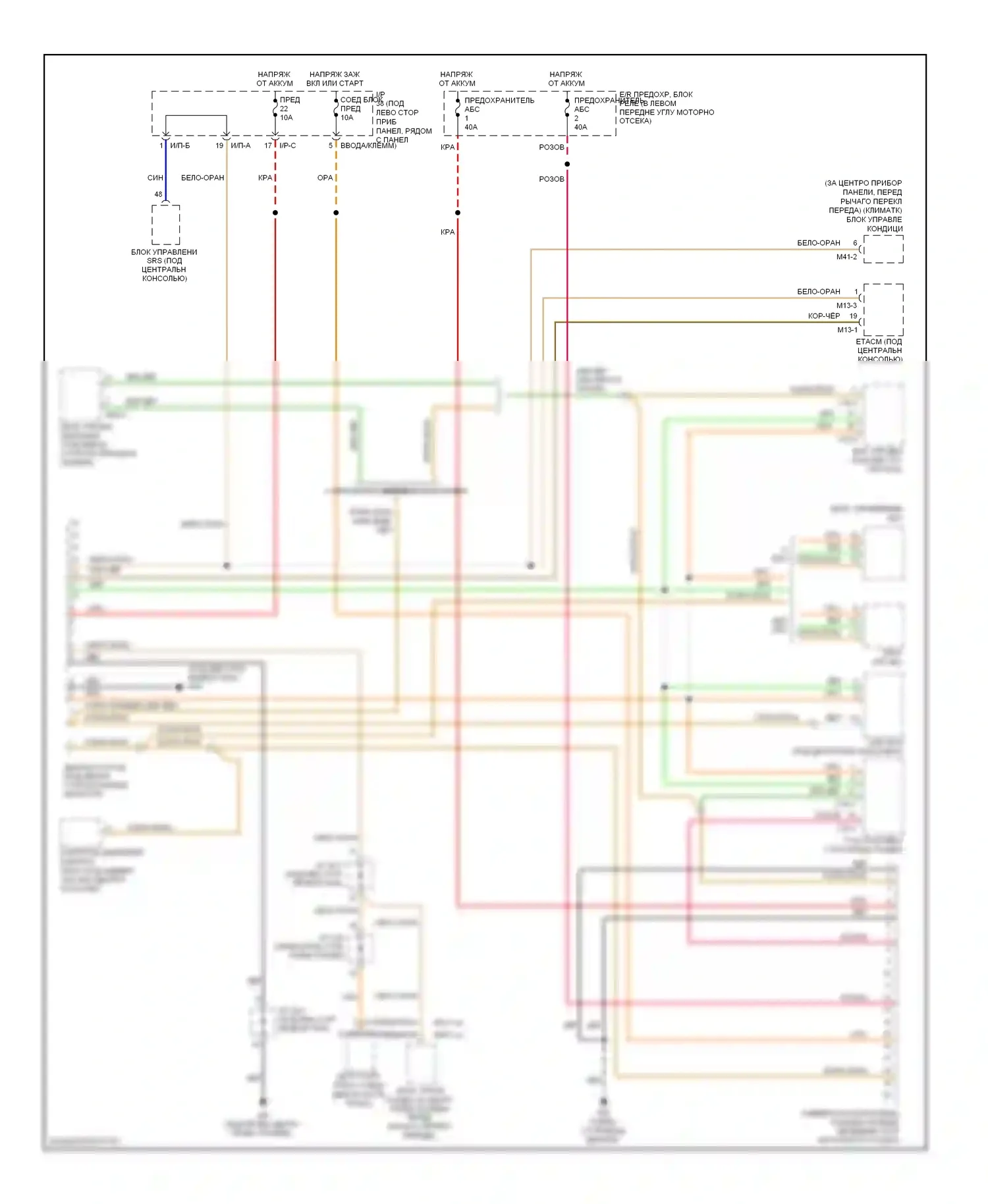 Tucson Hyundai I (2004-2011): 2.7l, can шина электросхема соединений 