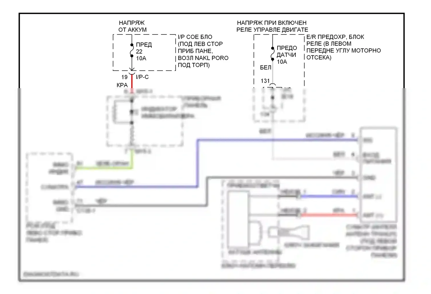 Tucson Hyundai I (2004-2011): 2,0л, электросхема иммобилайзера 