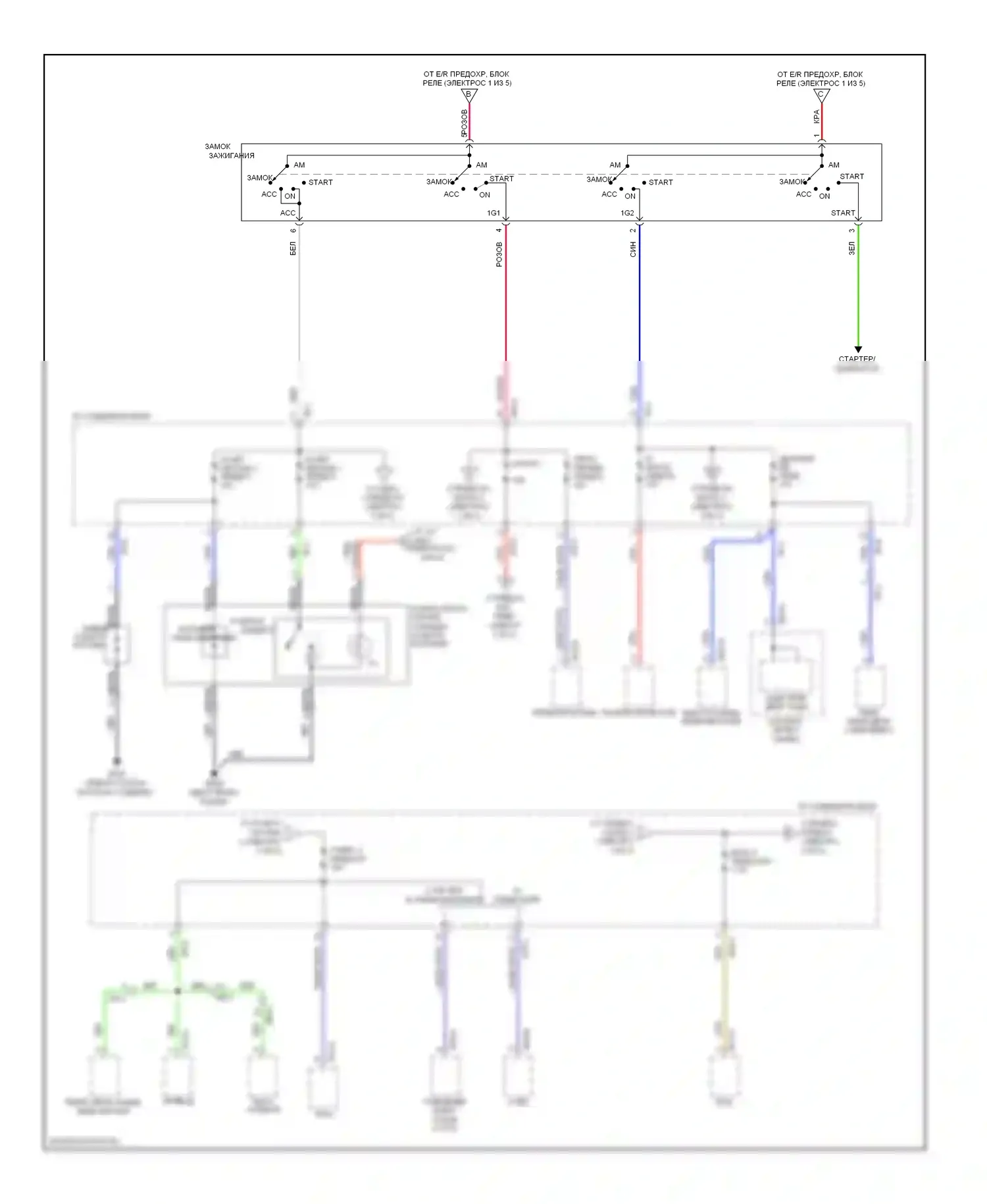 Tucson Hyundai II (2009-2015): Электросхема блока предохранителей реле (2 из 5) 