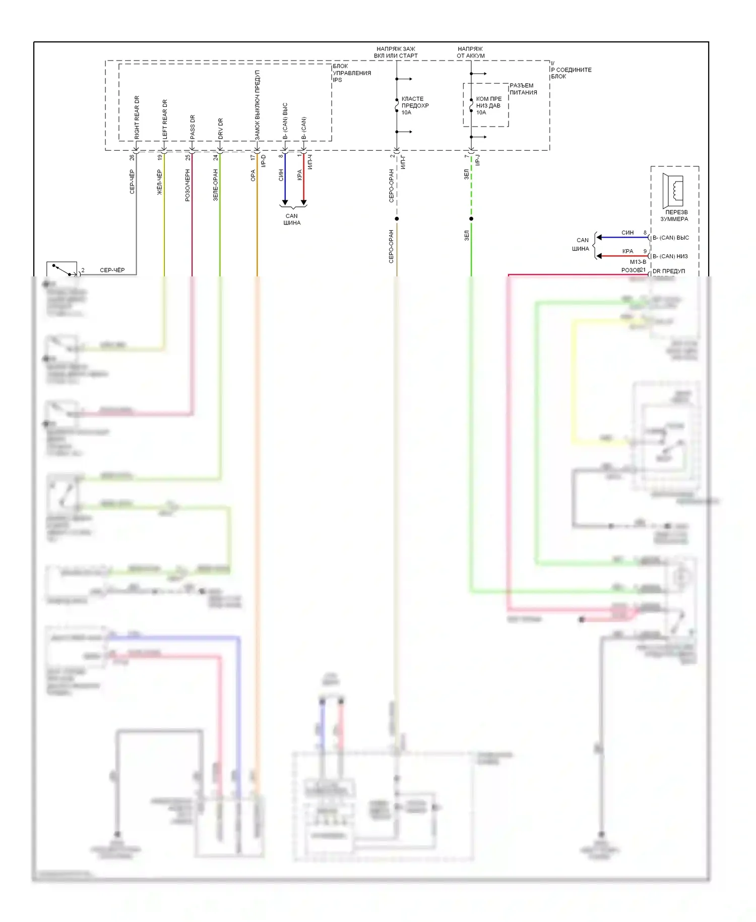 Tucson Hyundai II (2009-2015): Электросхема утора 