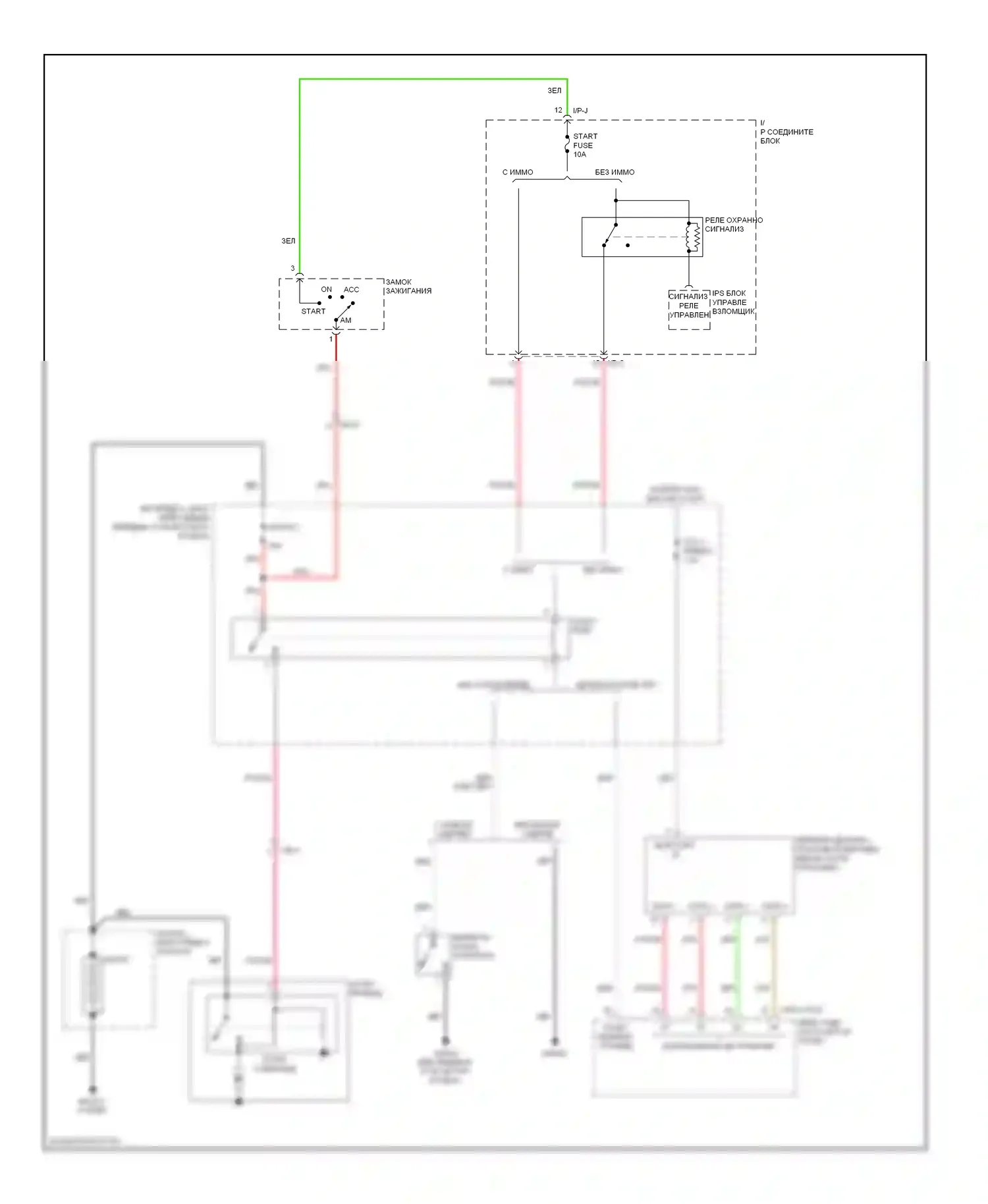 Tucson Hyundai II (2009-2015): Электросхема стартера 