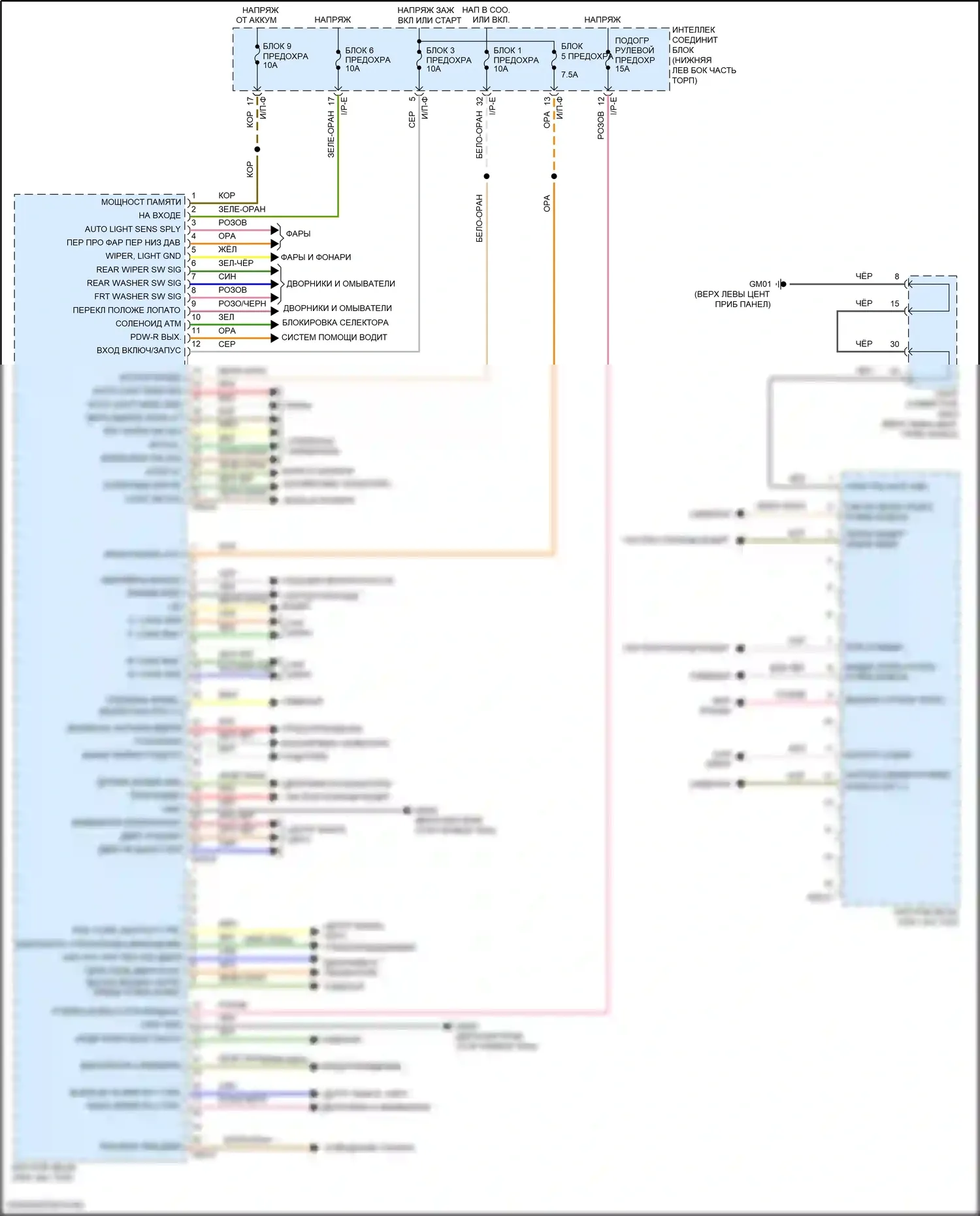Tucson Hyundai III рестайлинг (2018-2021): Электросхема блока управления кузовом 