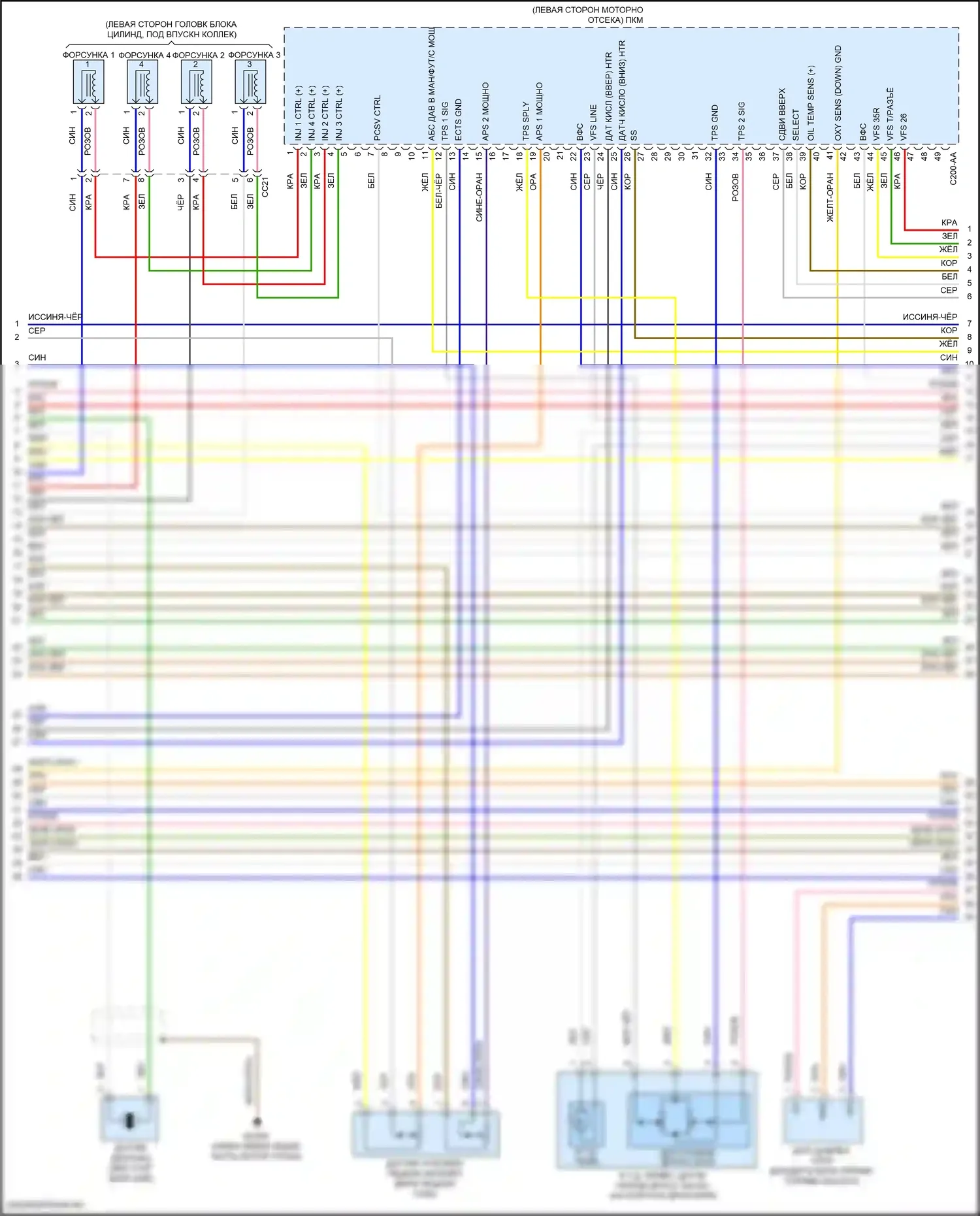 Tucson Hyundai III рестайлинг (2018-2021): Электросхема двигателя 2.0l (2 из 6) 