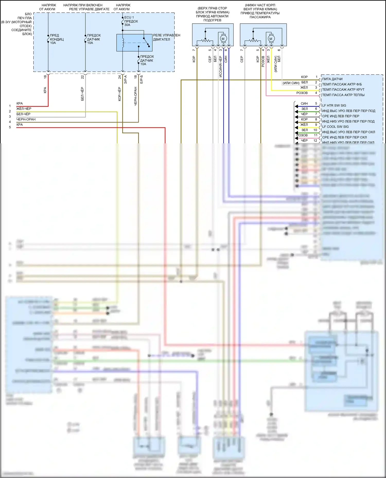 Tucson Hyundai III рестайлинг (2018-2021): Электросхема климат контроля (3 из 3) 