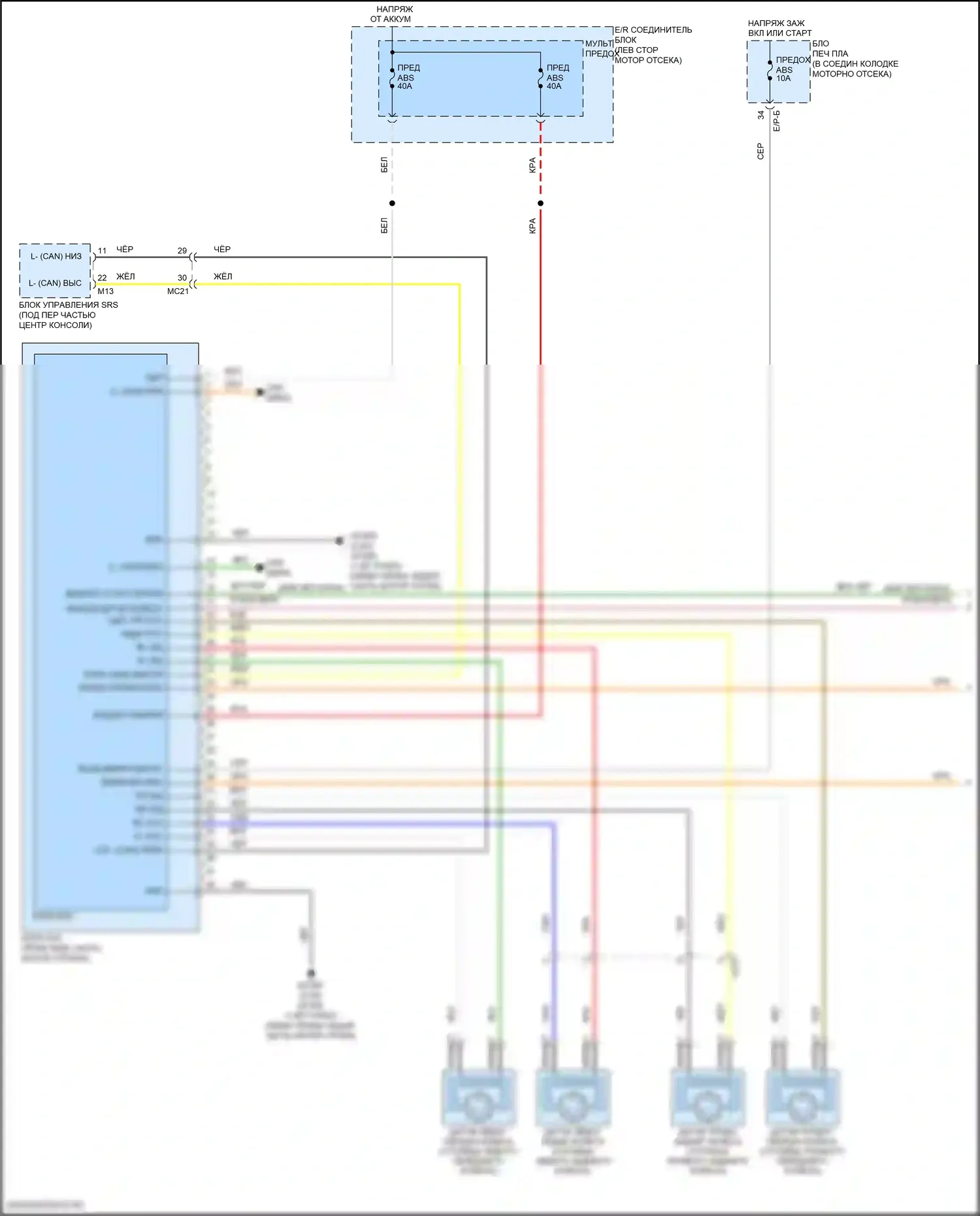 Tucson Hyundai III (2015-2018): Антиблокировочная система abs электросхема (1 из 2) 
