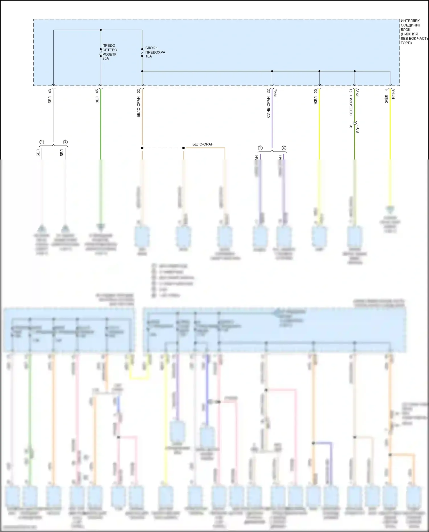 Tucson Hyundai III (2015-2018): Электросхема блока предохранителей реле (5 из 7) 