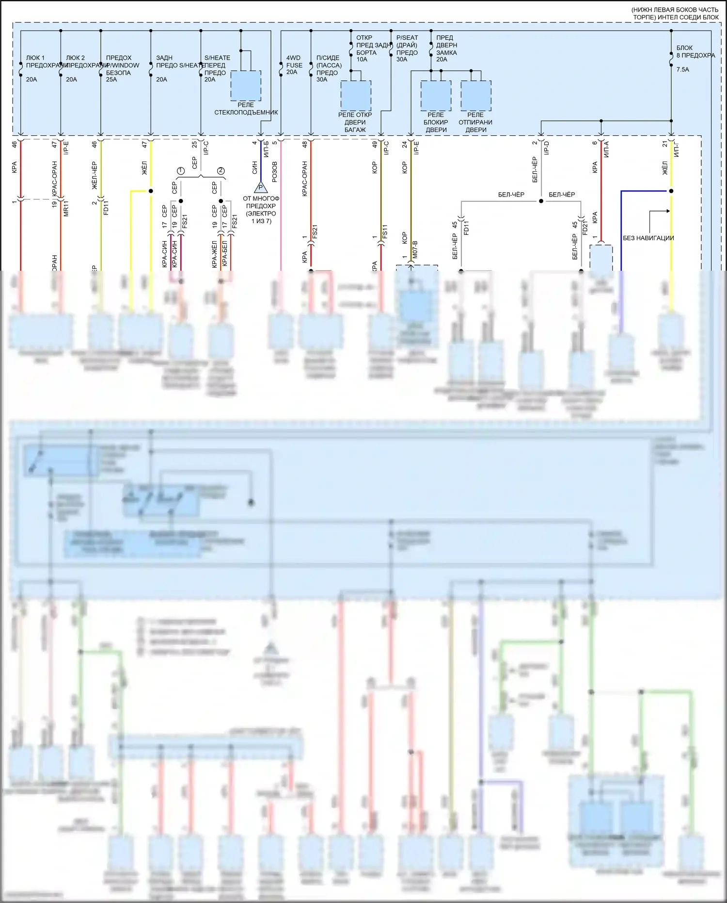 Tucson Hyundai III (2015-2018): Электросхема блока предохранителей реле (7 из 7) 