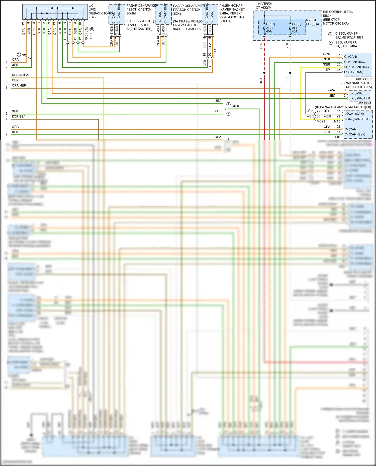 Tucson Hyundai III (2015-2018): Can шина электросхема (2 из 2) 