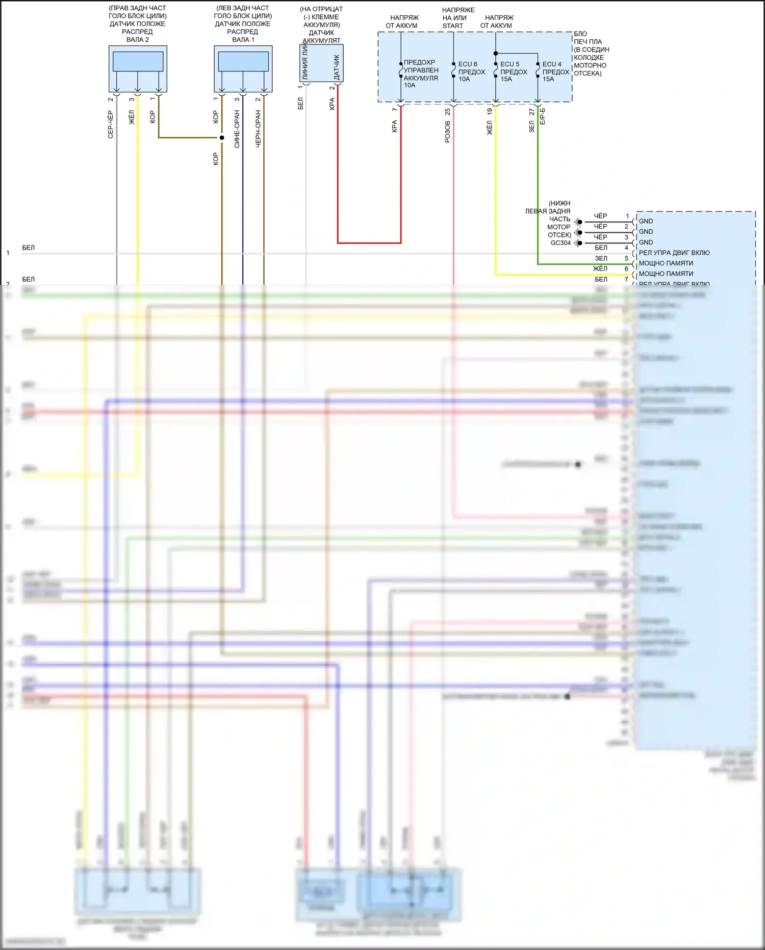 Tucson Hyundai III (2015-2018): Электросхема двигателя 1,6л турбо (5 из 5) 