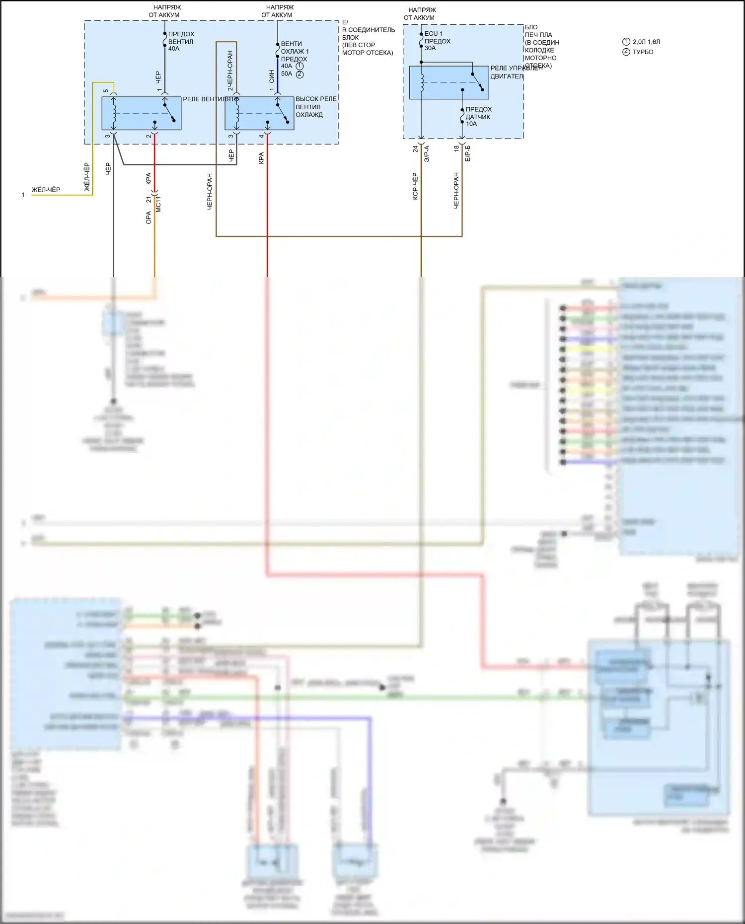 Tucson Hyundai III (2015-2018): Электросхема ручного кондиционера (3 из 3) 