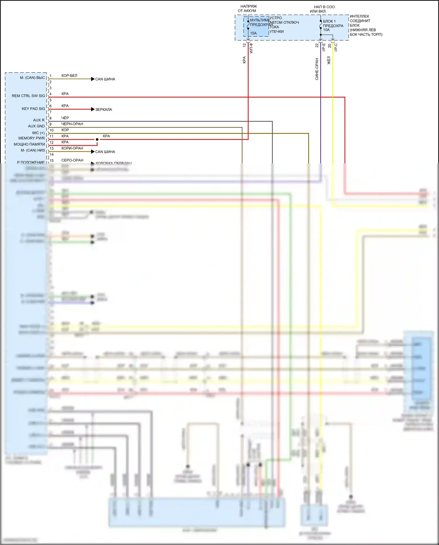 Tucson Hyundai III (2015-2018): Электросхема навигации (1 из 3) 
