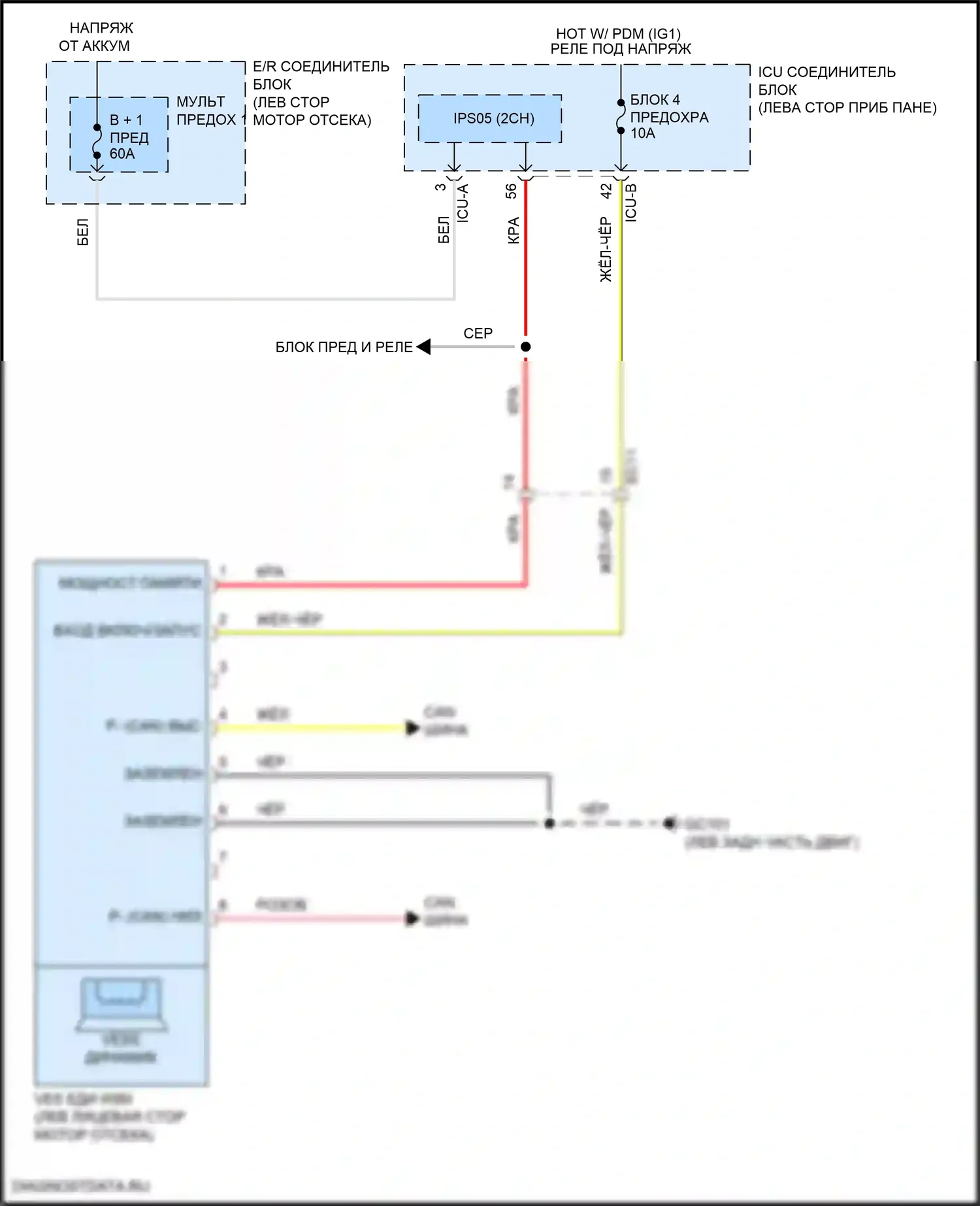 Tucson Hyundai IV (2020-2024): Электросхема системы звука виртуального двигателя 