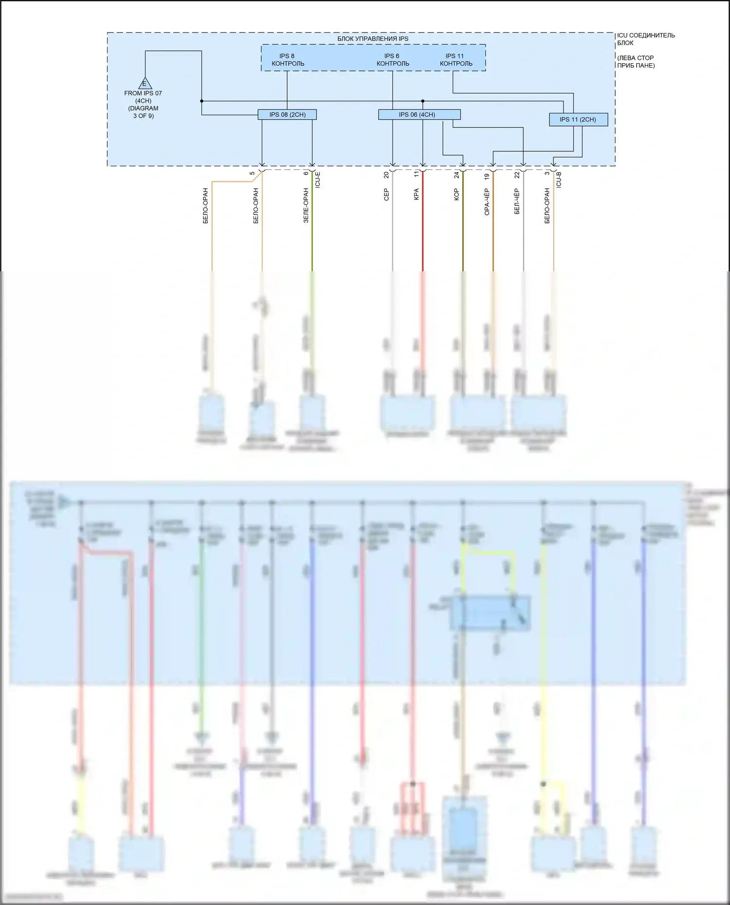 Tucson Hyundai IV (2020-2024): 1.6л турбо гибрид, электросхема блока релейных предохранителей (2 из 9) 