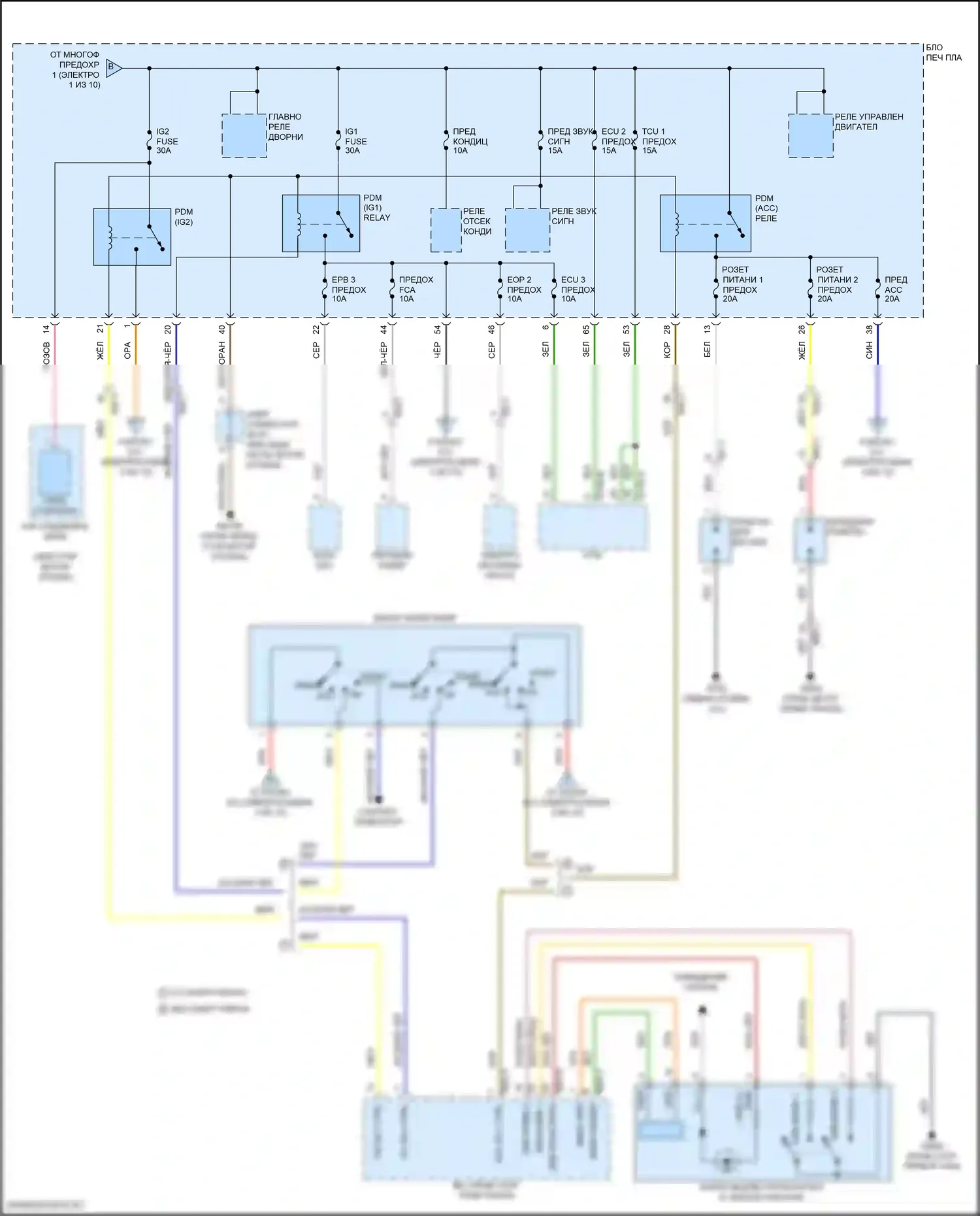 Tucson Hyundai IV (2020-2024): 2,5л, электросхема блока предохранителей реле, nx4 (2 из 10) 