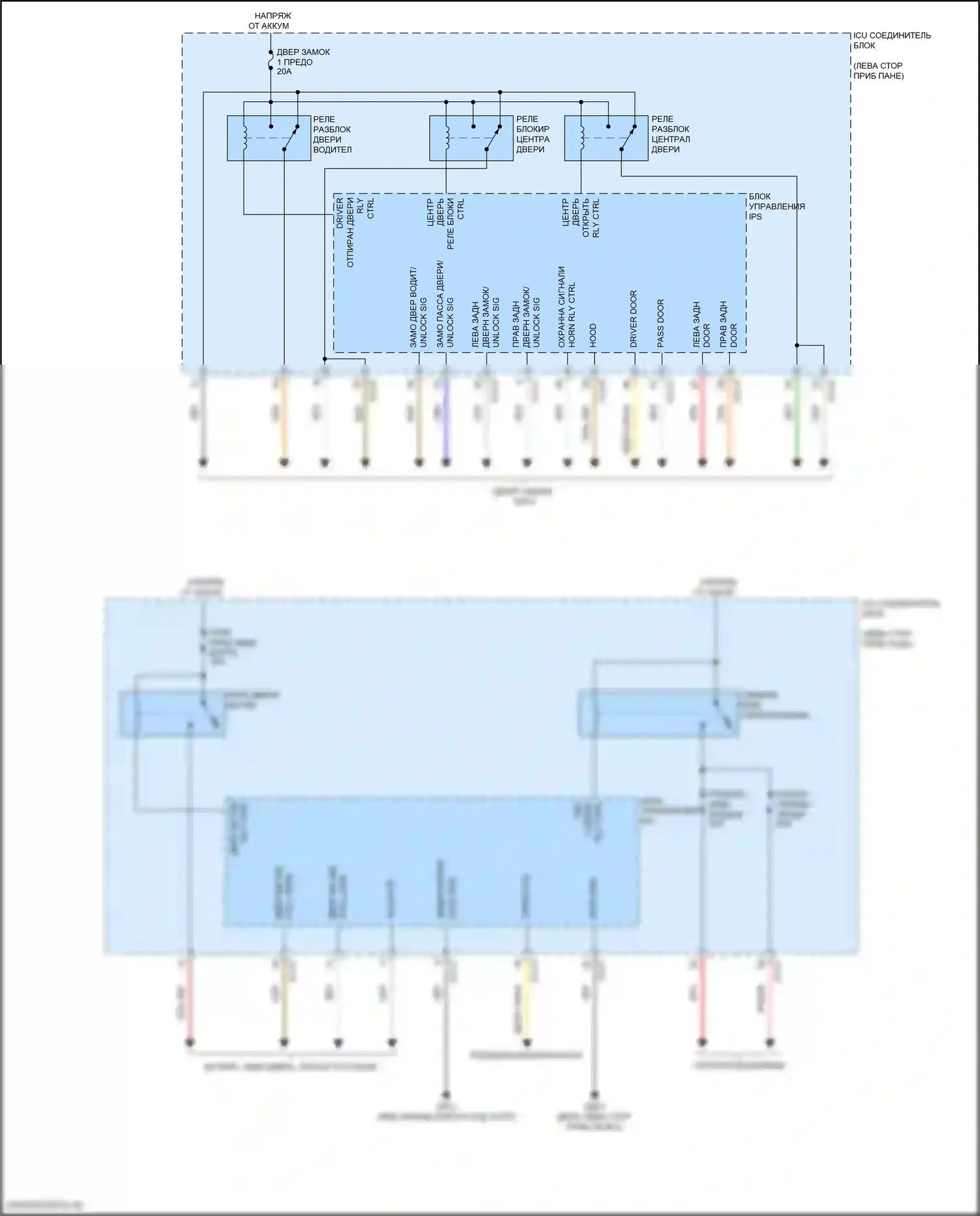 Tucson Hyundai IV (2020-2024): Электросхема блока управления ips, за исключением гибридного nx4 (1 из 3) 