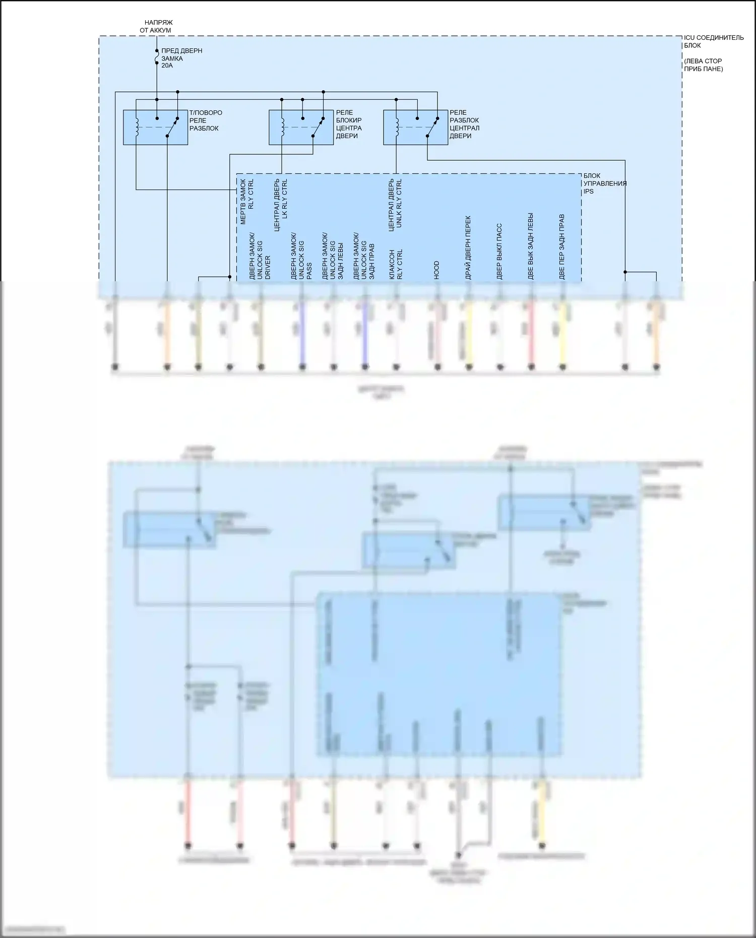 Tucson Hyundai IV (2020-2024): Электросхема блока управления ips, за исключением гибридного nx4a (1 из 3) 