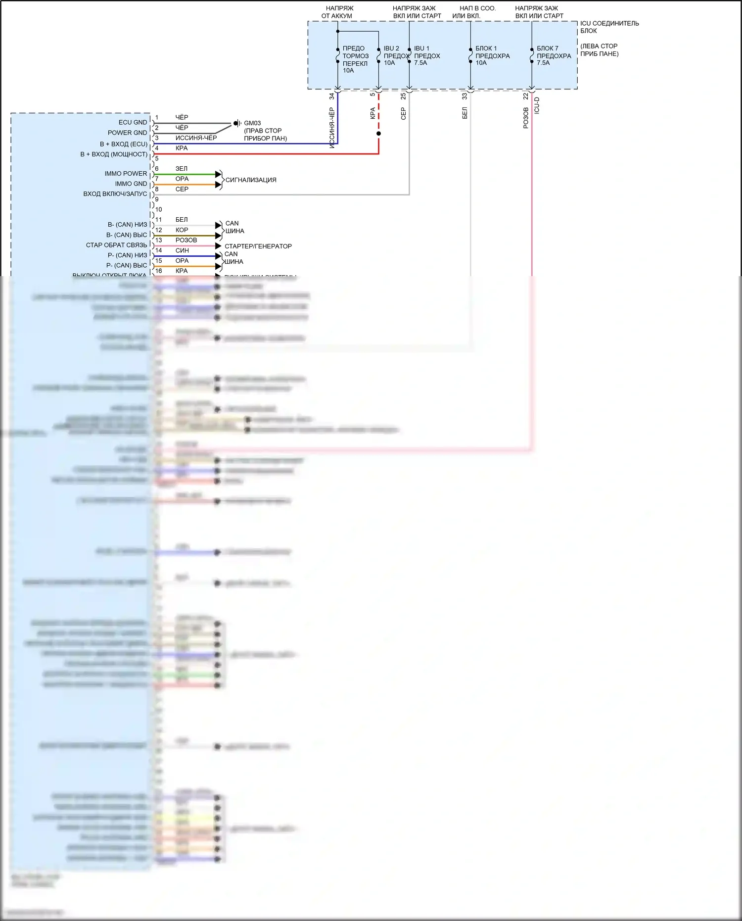 Tucson Hyundai IV (2020-2024): Электросхема встроенного блока управления, nx4a (1 из 2) 