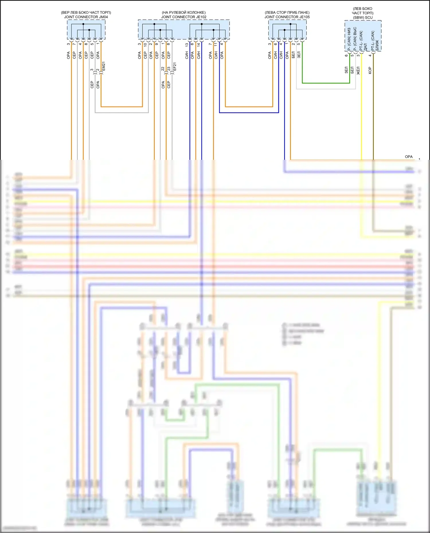 Tucson Hyundai IV (2020-2024): Can шина электросхема, за исключением гибридной nx4a (2 из 6) 