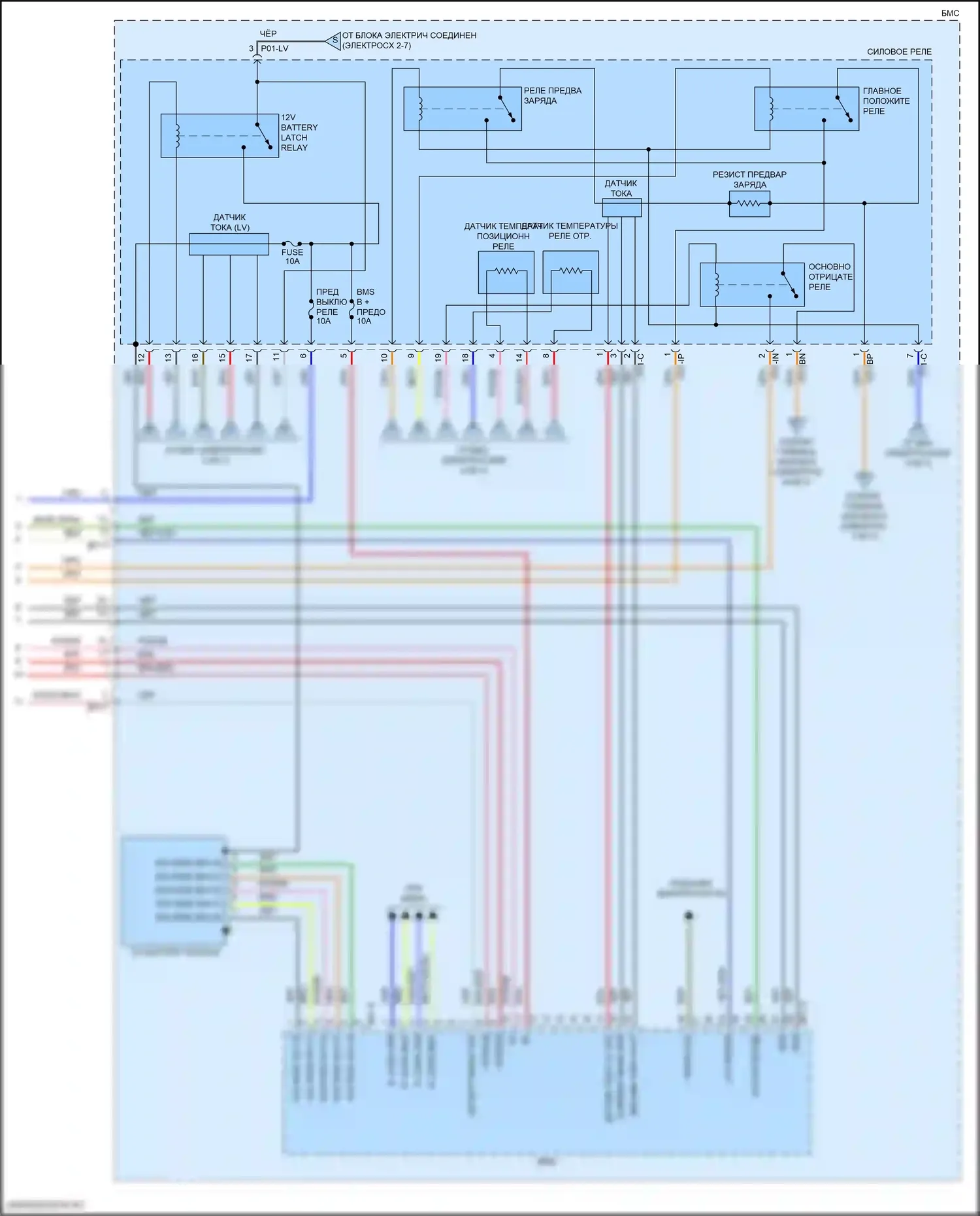 Tucson Hyundai IV (2020-2024): Электросхема двигателя 1.6л турбо гибрид, электросхема управления гибридом (5 из 7) 