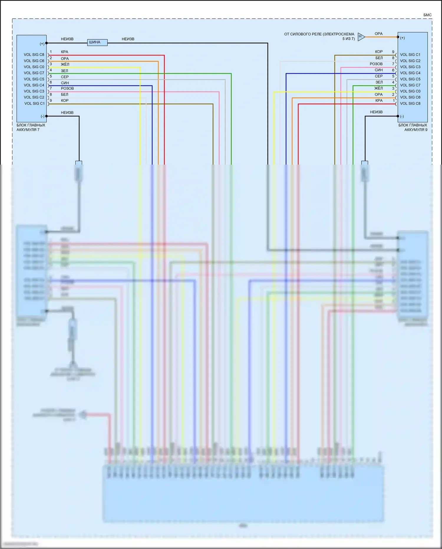 Tucson Hyundai IV (2020-2024): Электросхема двигателя 1.6л турбо гибрид, электросхема управления гибридом (7 из 7) 