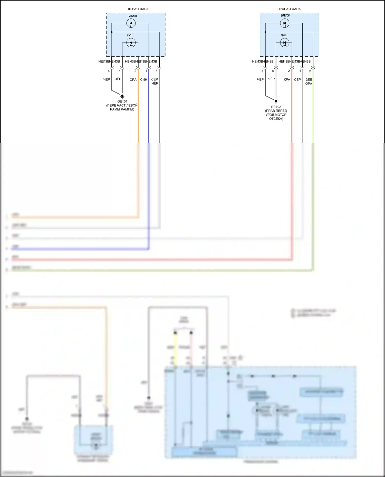 Tucson Hyundai IV (2020-2024): Электросхема фар, nx4a (2 из 2) 