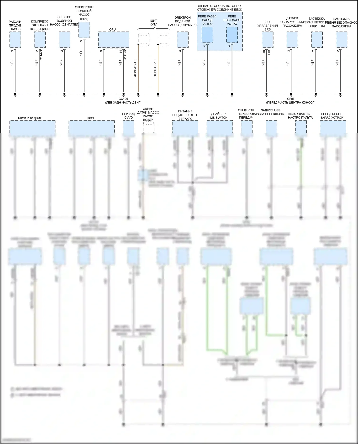 Tucson Hyundai IV (2020-2024): 1,6-литровый турбо-подключаемый гибрид, электросхема разводки массы (6 из 6) 
