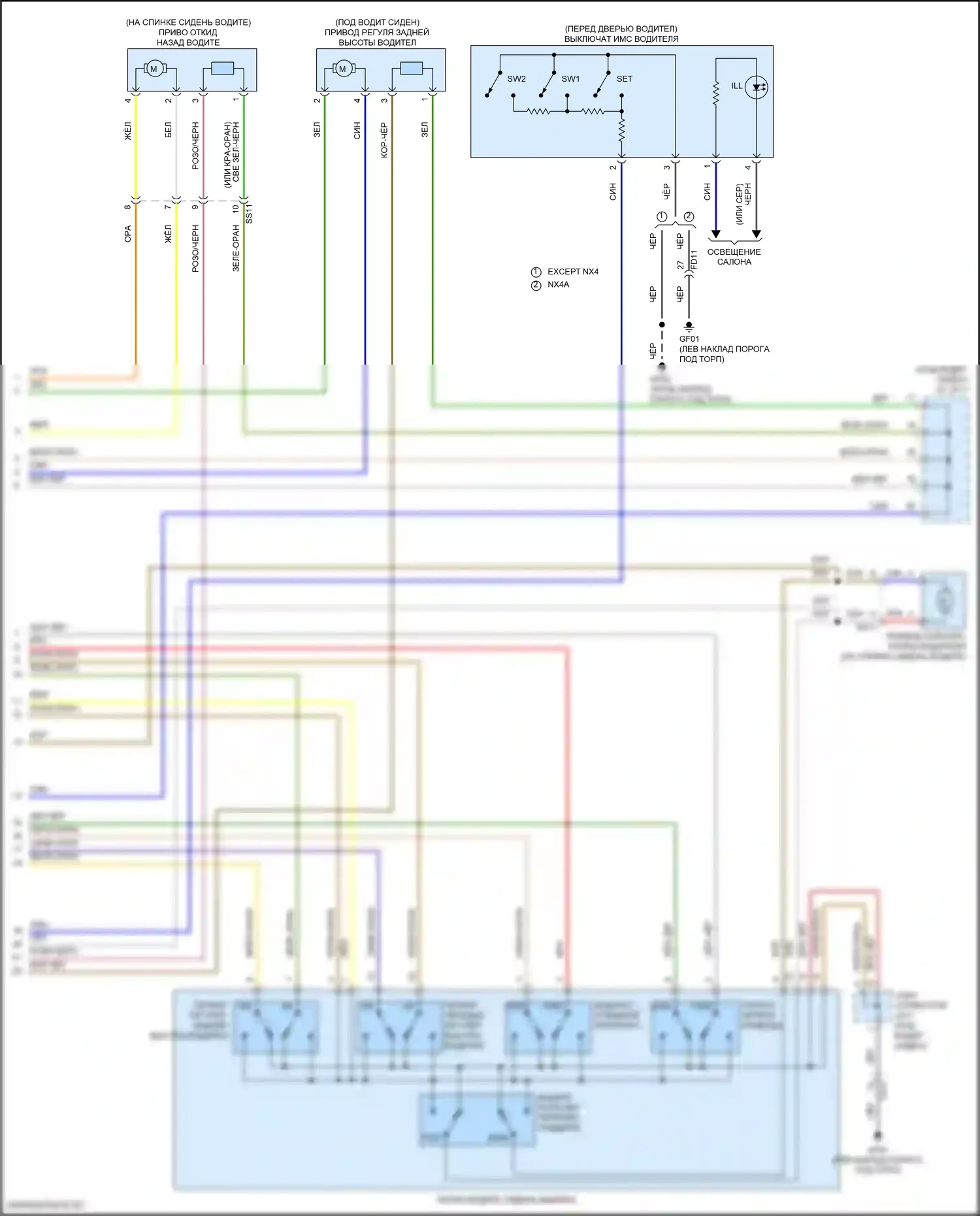 Tucson Hyundai IV (2020-2024): Электросхема систем памяти (2 из 2) 