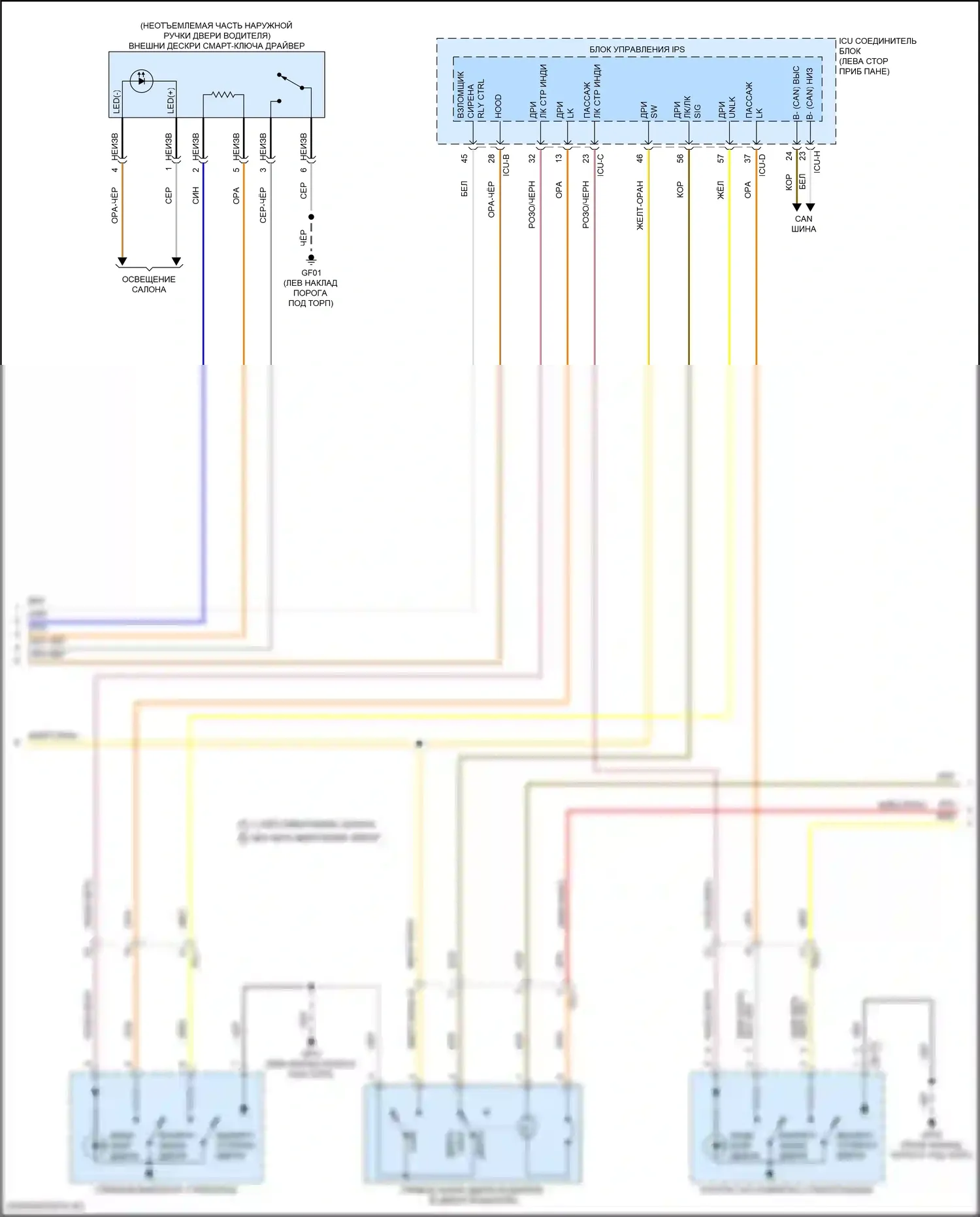 Tucson Hyundai IV (2020-2024): Электросхема защиты от взлома, за исключением nx4a без nfc (3 из 4) 
