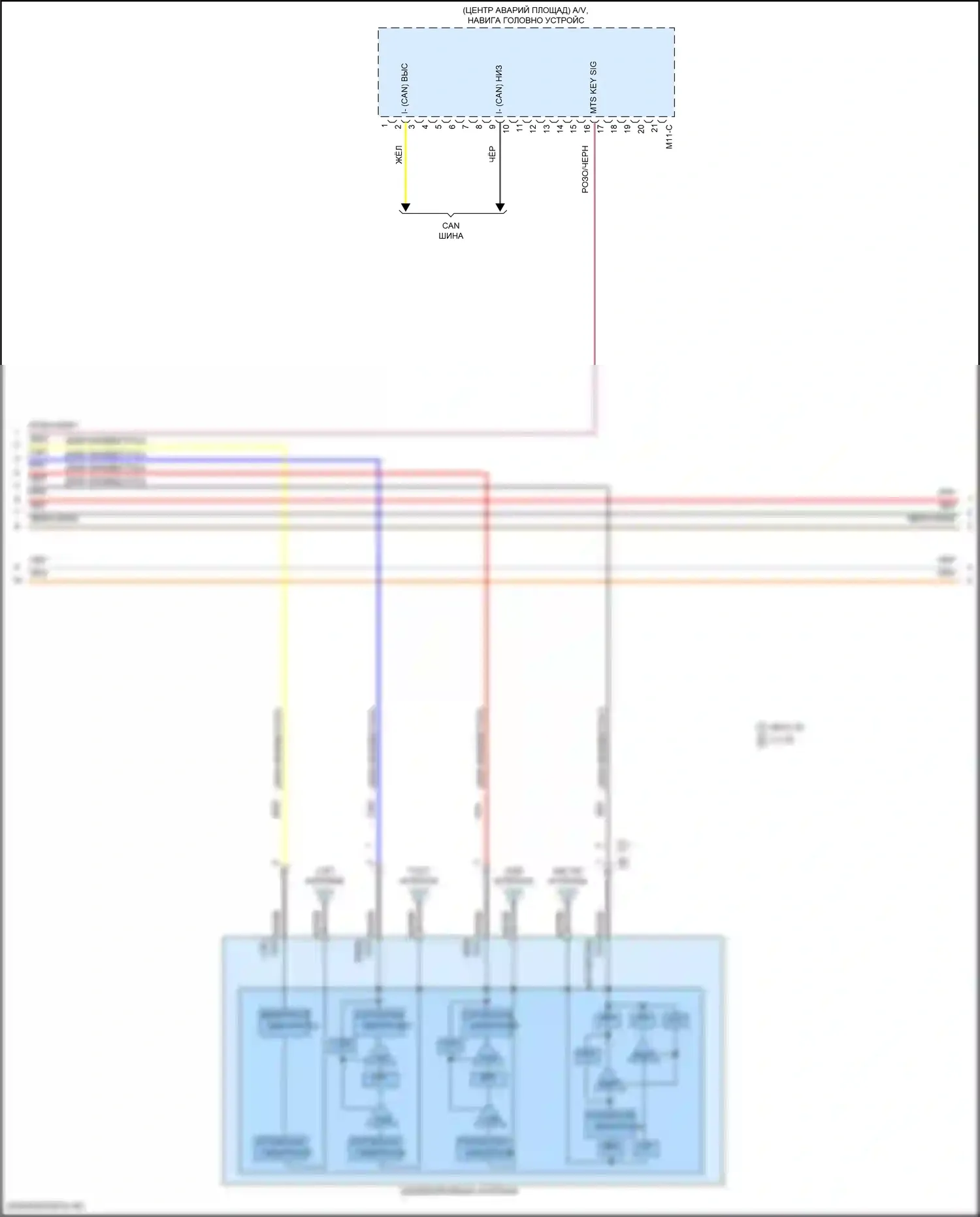 Tucson Hyundai IV (2020-2024): Электросхема навигации, гибрид с усилителем (4 из 5) 