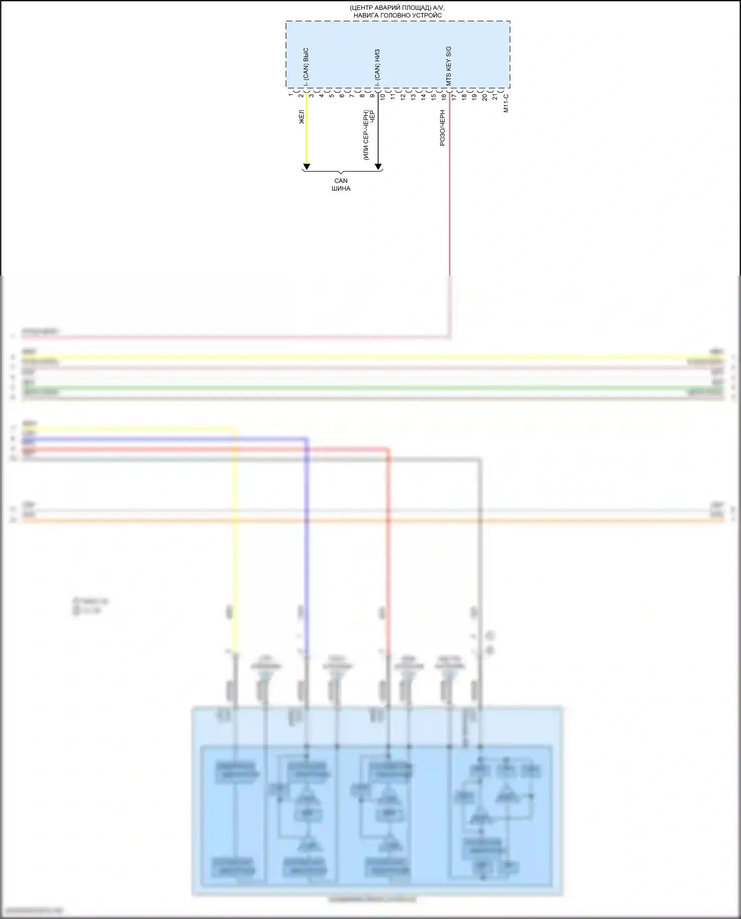 Tucson Hyundai IV (2020-2024): Электросхема навигации, кроме гибридной с усилителем (4 из 5) 
